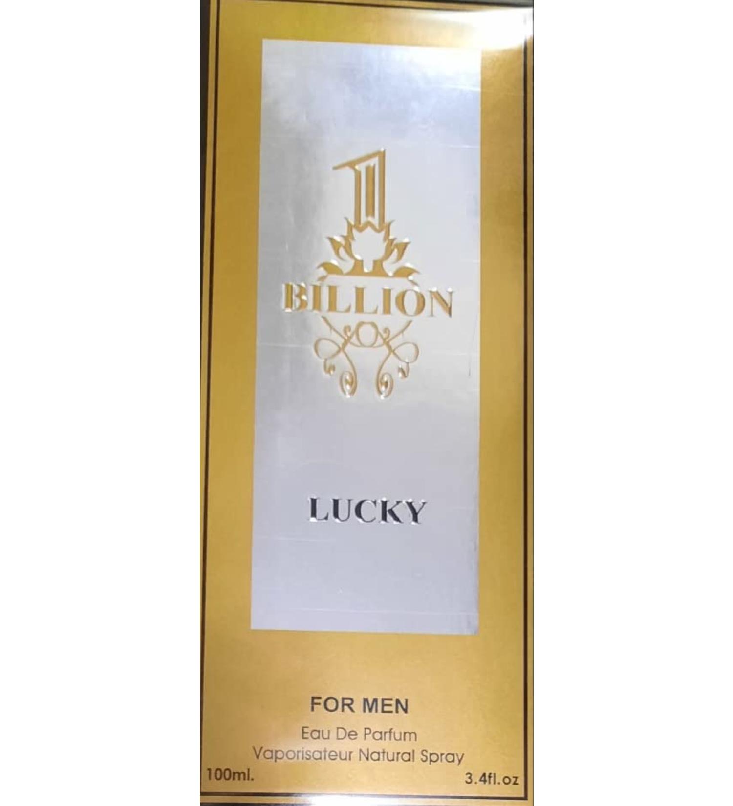 ONE BILLION Eau de Parfum for Men Fragrnce Natural Casuel Use 3.4 Fl Oz.