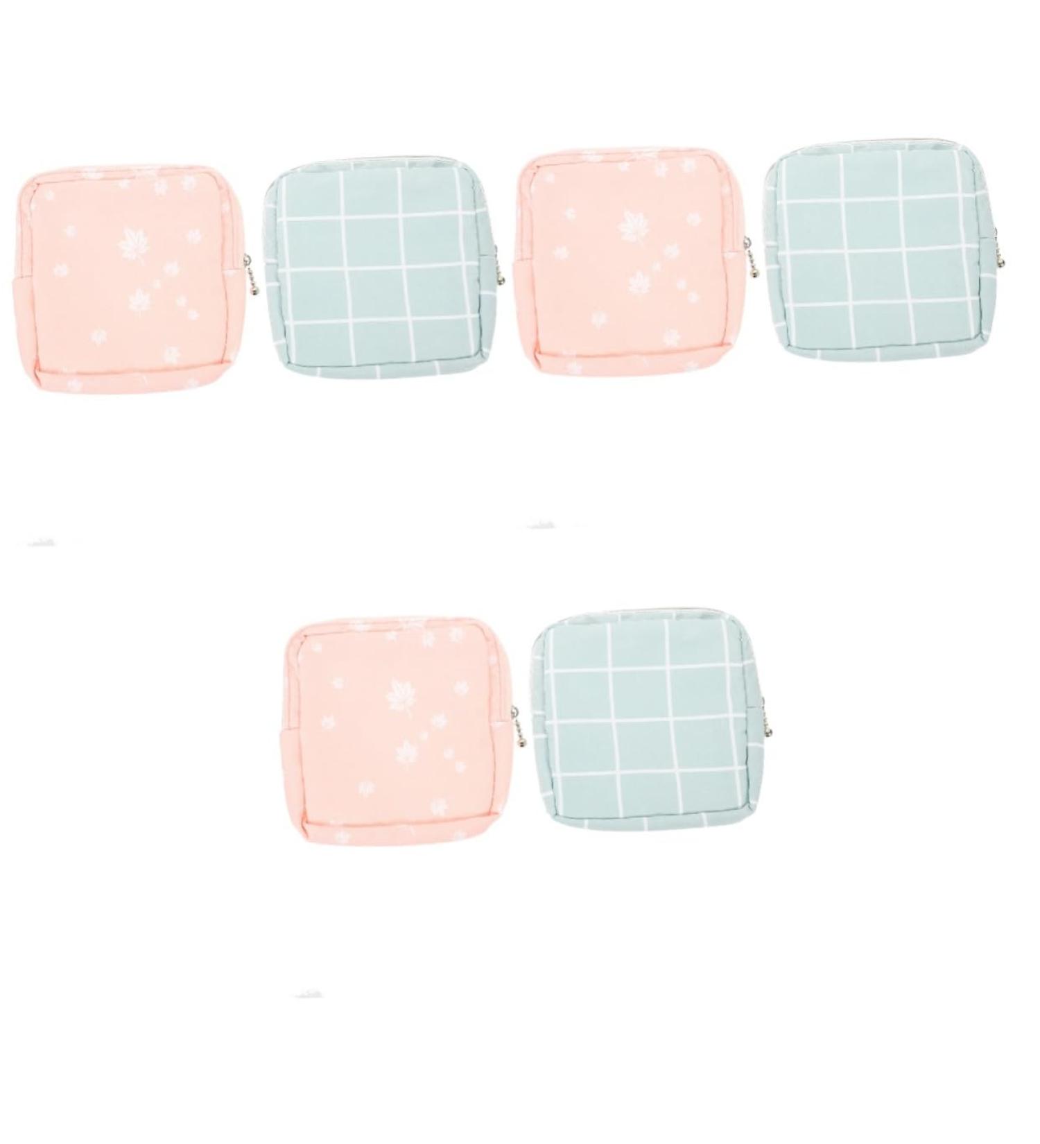 Healeved 6 StK Wallet Container for Menstrual Pads - 3 Pack Cotton Bags in Various Colors | Safe & Stylish Storage for Menstruation Aids - Buy Online on GoSupps.com