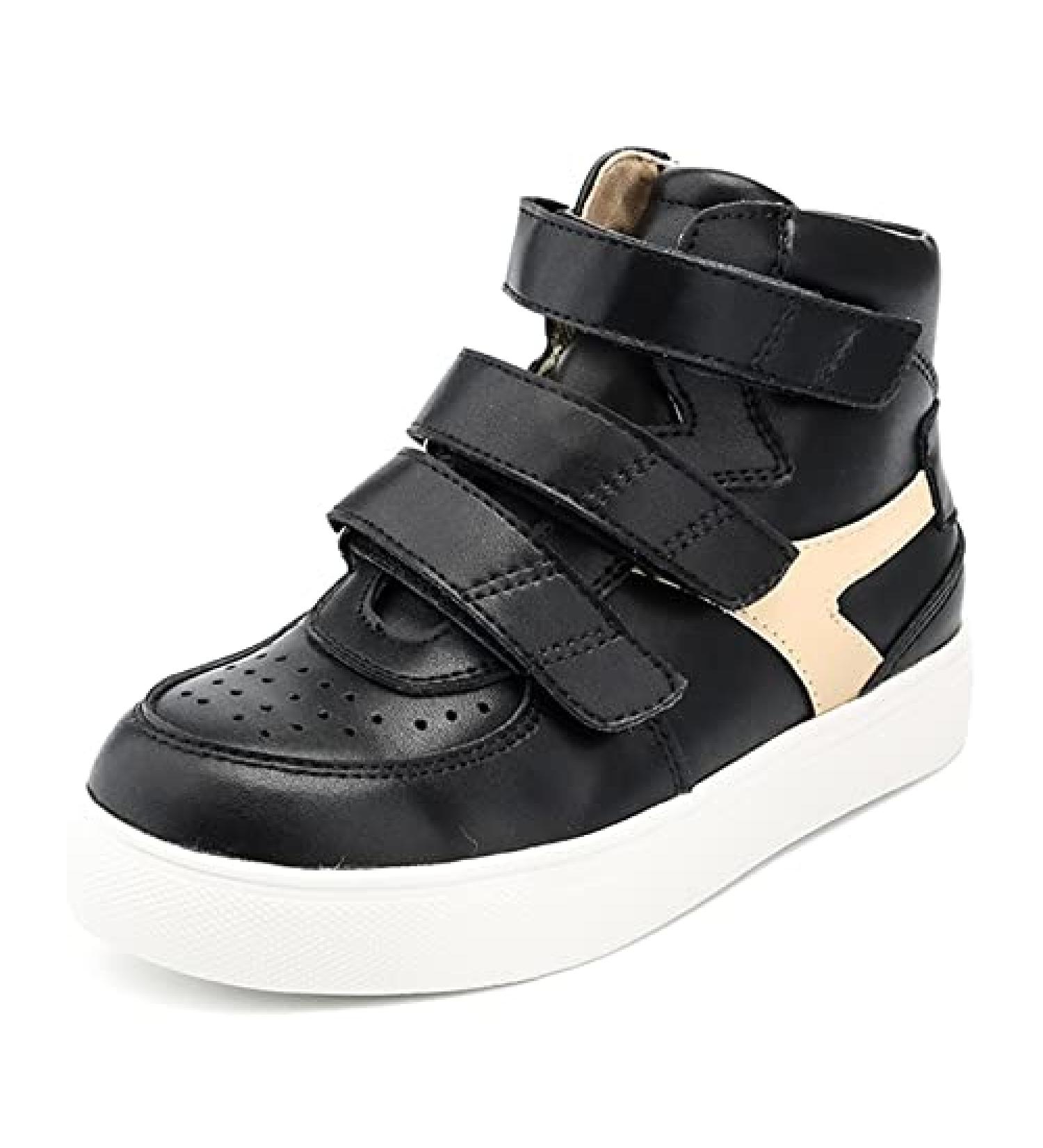 Orthopedic Kids Shoes for Flat Feet with Arch & Ankle Support - Black, Size 3.5 - Buy Online on GoSupps.com