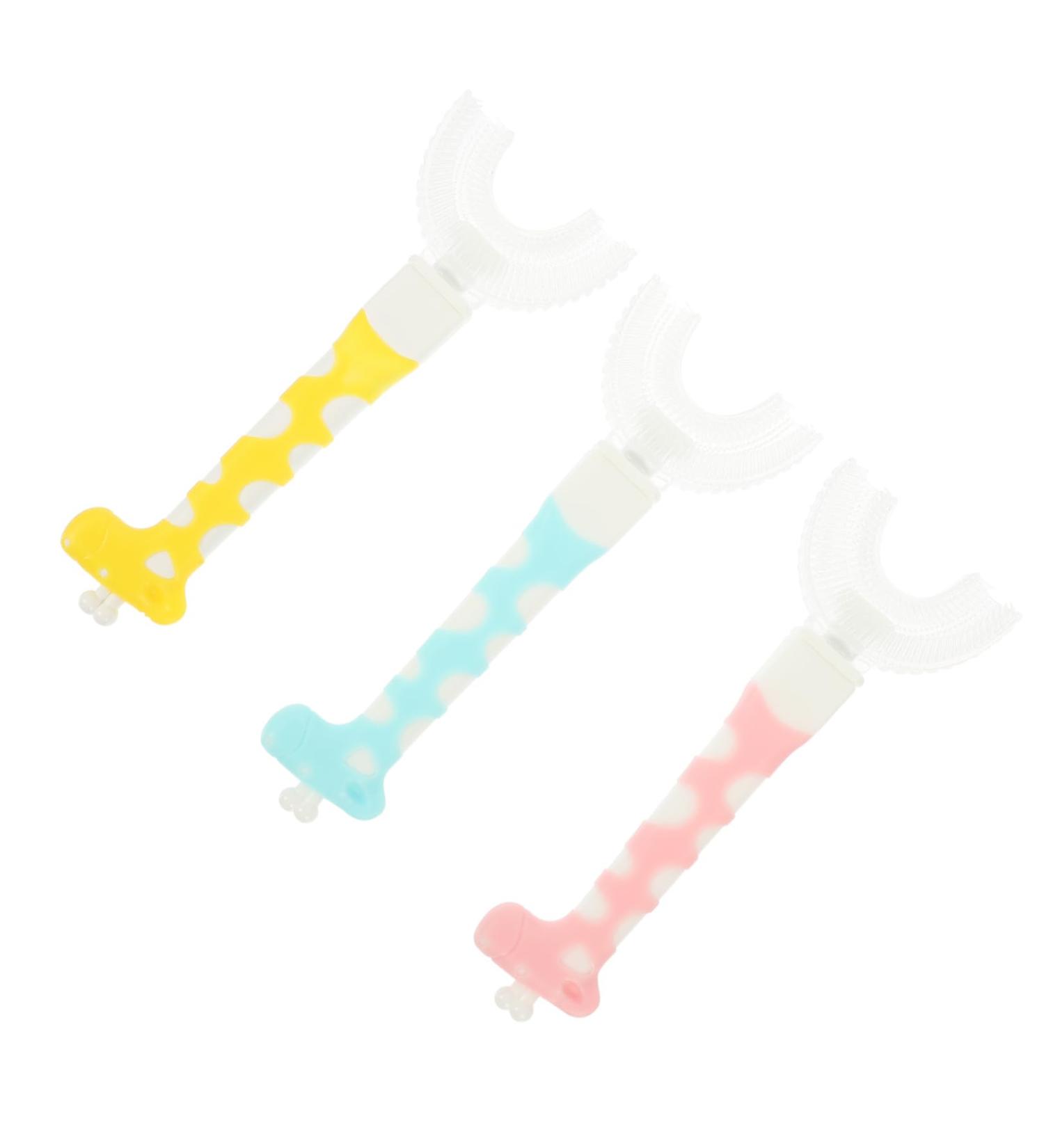 Fomiyes 12 STK Children's Toothbrush Set - Soft Bristle U-Shaped Manual Cleaning Brush for Kids - Best Oral Care for Children - Buy Online on GoSupps.com
