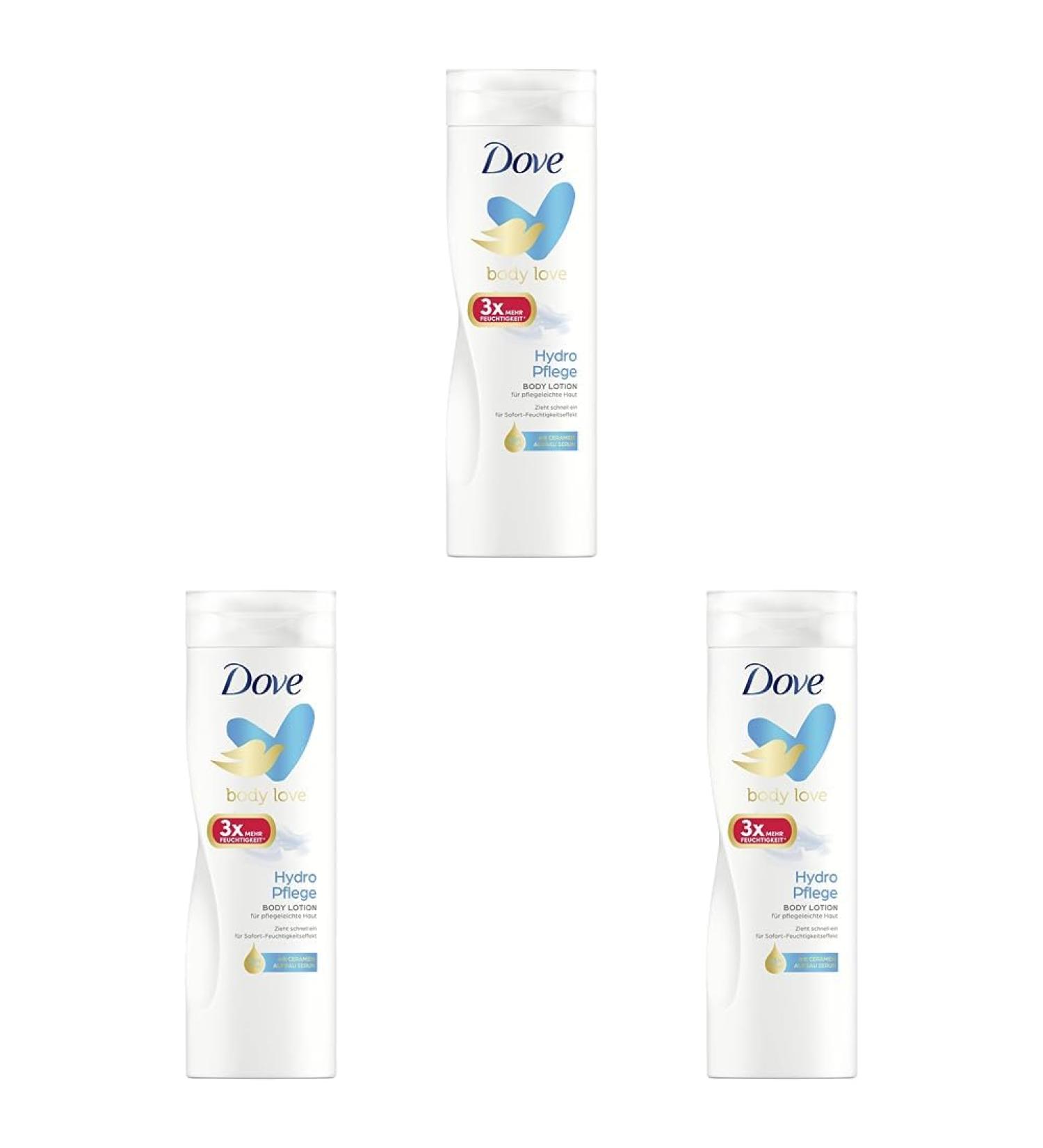 Dove Body Lotion Hydro Care Personal Care For Heaven -Seaous Skin With 3x more Moisture 400 ml 1 piece (pack of 3) 400 ml (3 -pack)