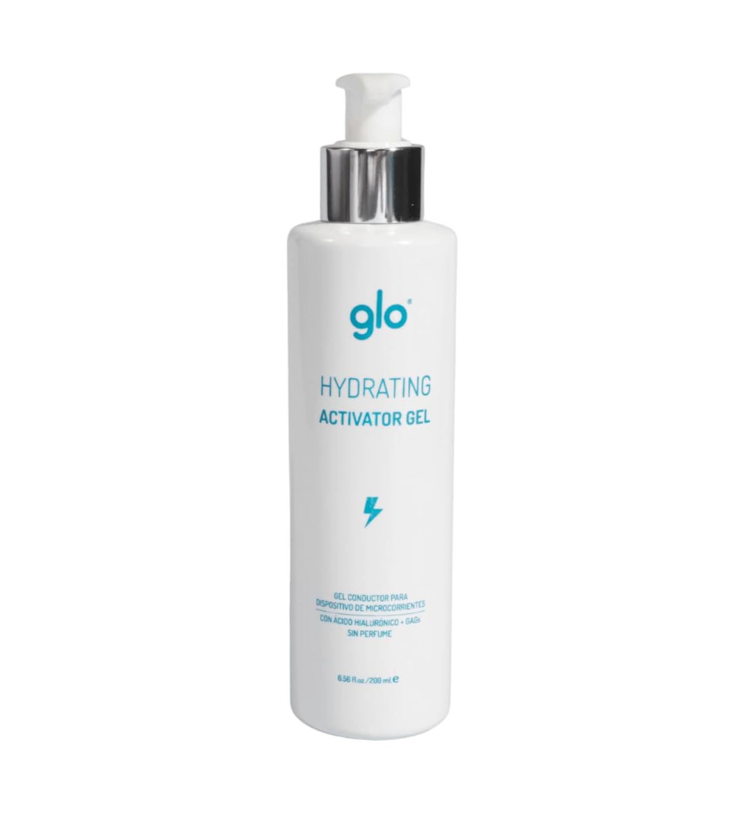  glo Glo - Micro-current conductive gel | enriched with hyaluronic acid | Specific for facial use - 200 ml - Buy Online on GoSupps.com