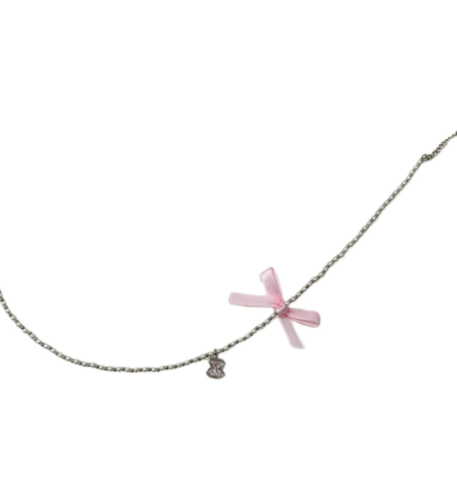 OralGos Stylish Pearl Necklace | Delicate Bear Pendant | Elegant Jewelry for Women & Girls - Perfect Gift in Rose - Buy Online on GoSupps.com
