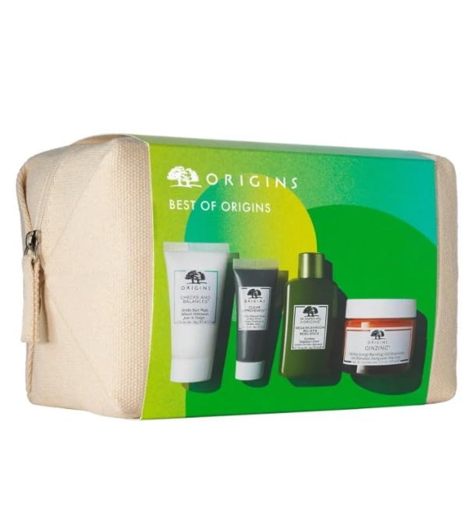 Origins Best of Origins Set - Checks and balances face wash clear improvement charcoal mask mega mushroom lotion ginzing moisturiser - Buy Online on GoSupps.com