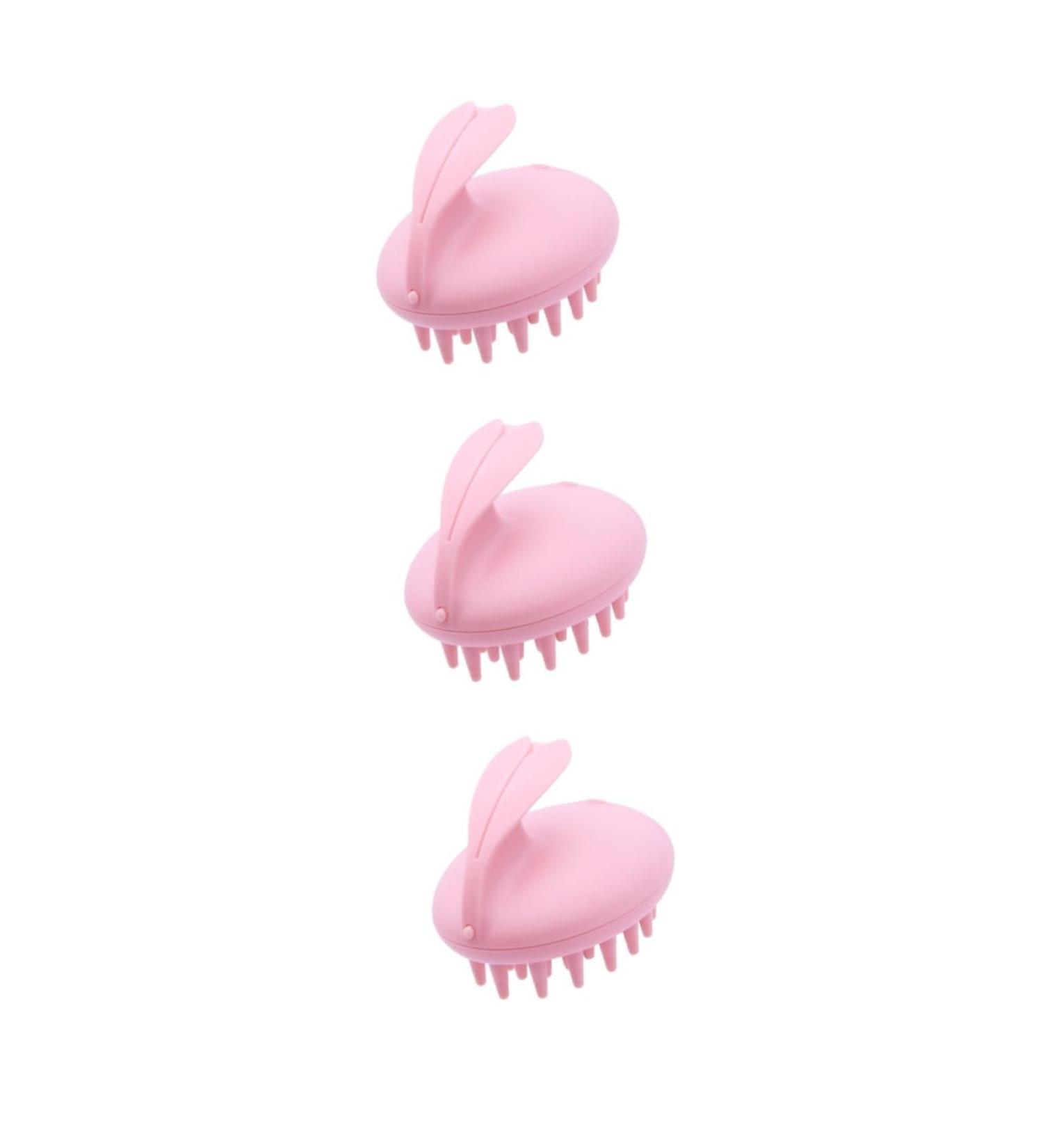 Solustre 3-in-1 Shower Hairbrush | Scalp Massage Device for Hair Growth | Waterproof Shampoo Brush in Pink - Buy Online on GoSupps.com