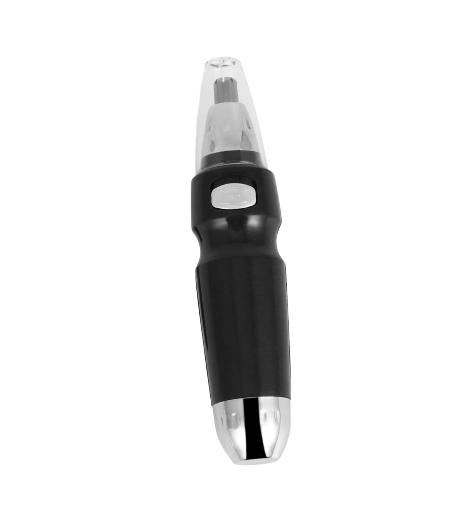 Electric Nose Hair Clippers & Eyebrow Trimmer for Men | Facial Hair Remover Tool - Black 13.5x3x3cm - Buy Online on GoSupps.com