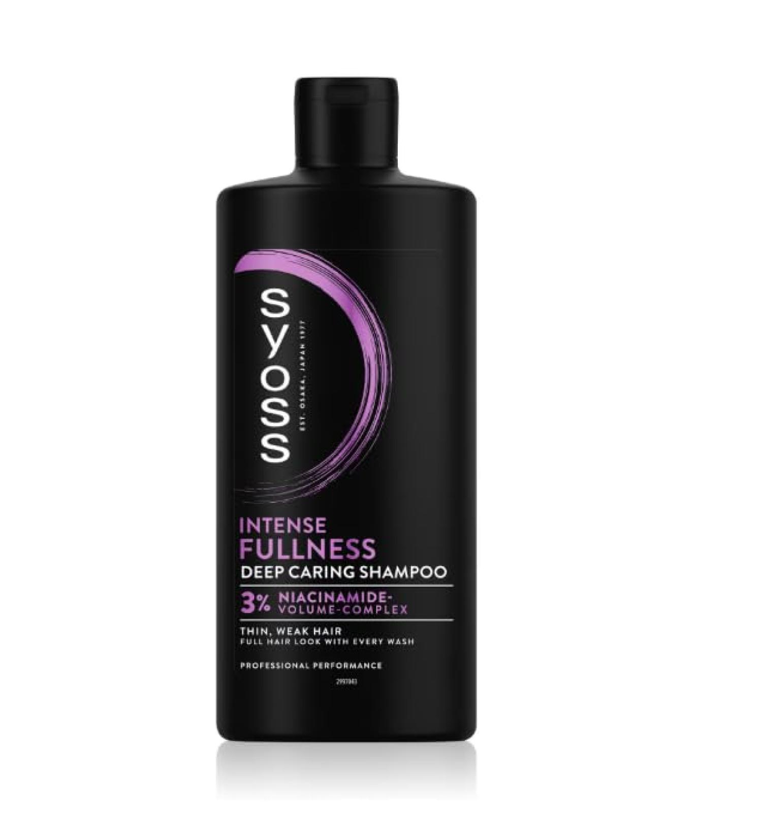 Schwarzkopf Syoss Full Hair 5 Volume Shampoo 440 ml 5in1 Fine Hair Strength & Volume Booster veganistisch - Buy Online on GoSupps.com