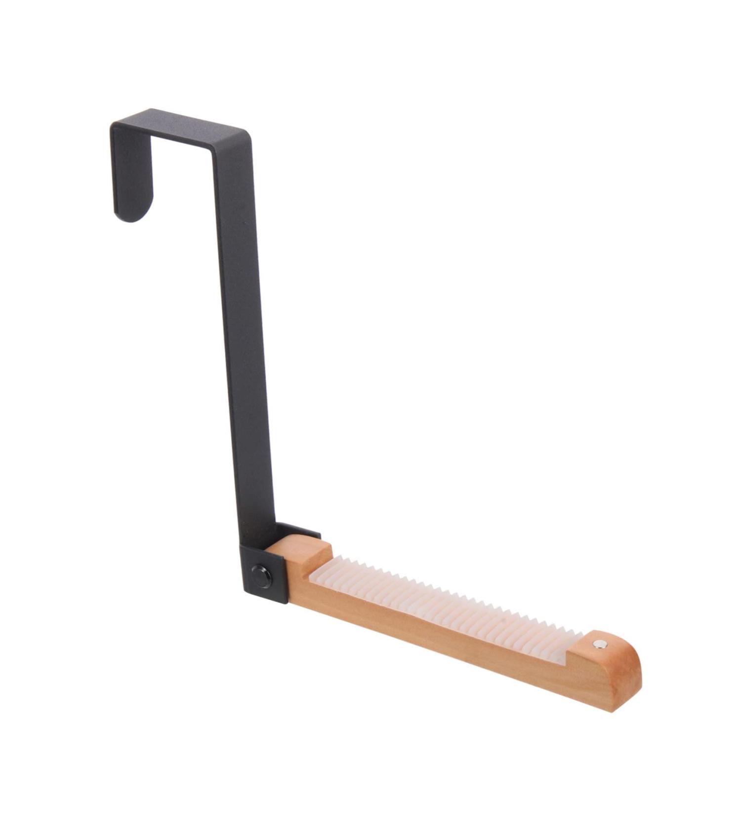 CIYODO Door Hook Closet Hooks for Wall Vinyl Siding Hooks Cement Over Door Towel Rack Solid Wood Towel Hook 17.5X16CM Black - Buy Online on GoSupps.com