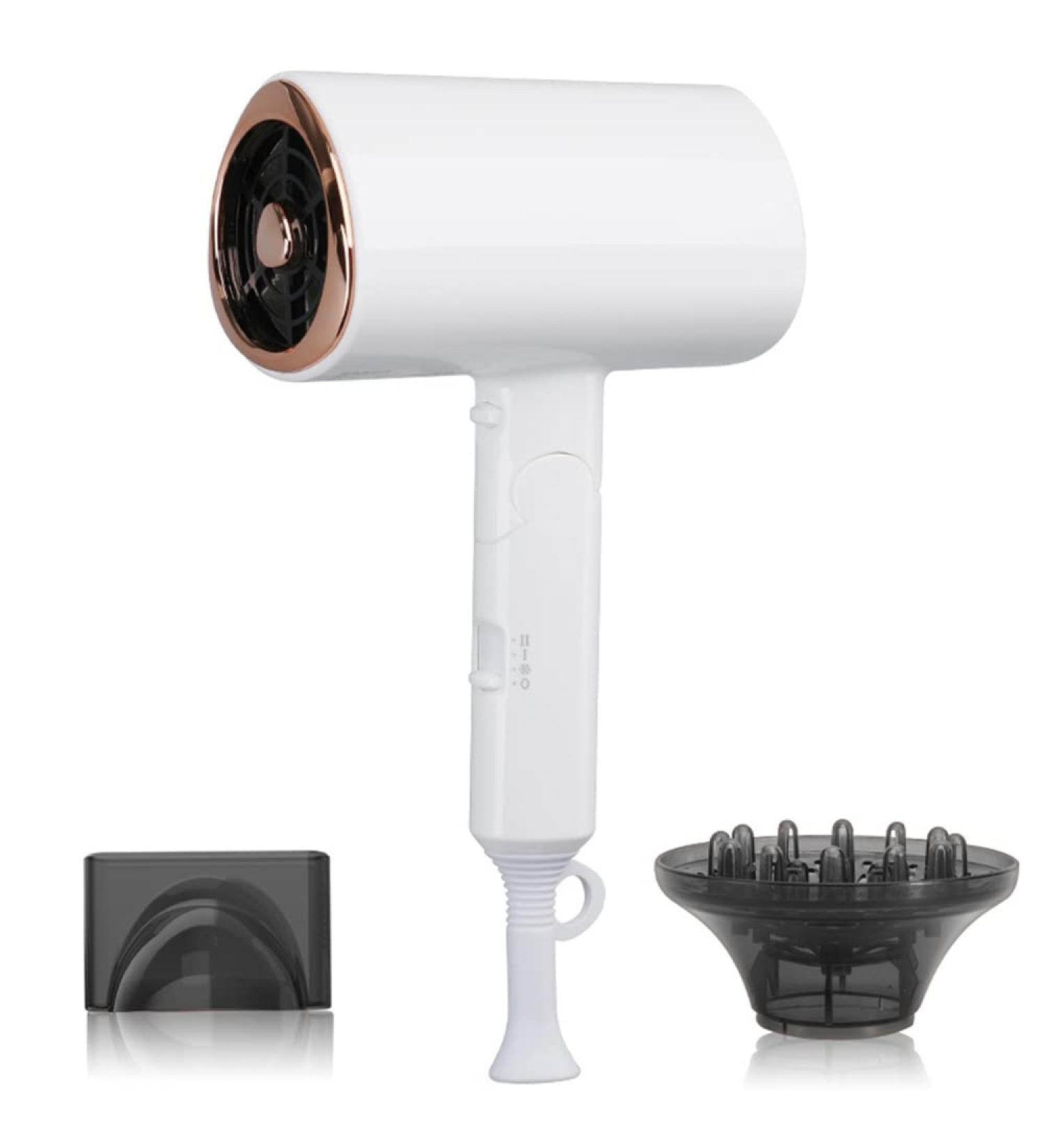 Hair Dryer QISUO Hair Dryer Professional Folding Portable Household 1800W High Power Hair Blower Hair Drier 3 Variable Speed - Buy Online on GoSupps.com