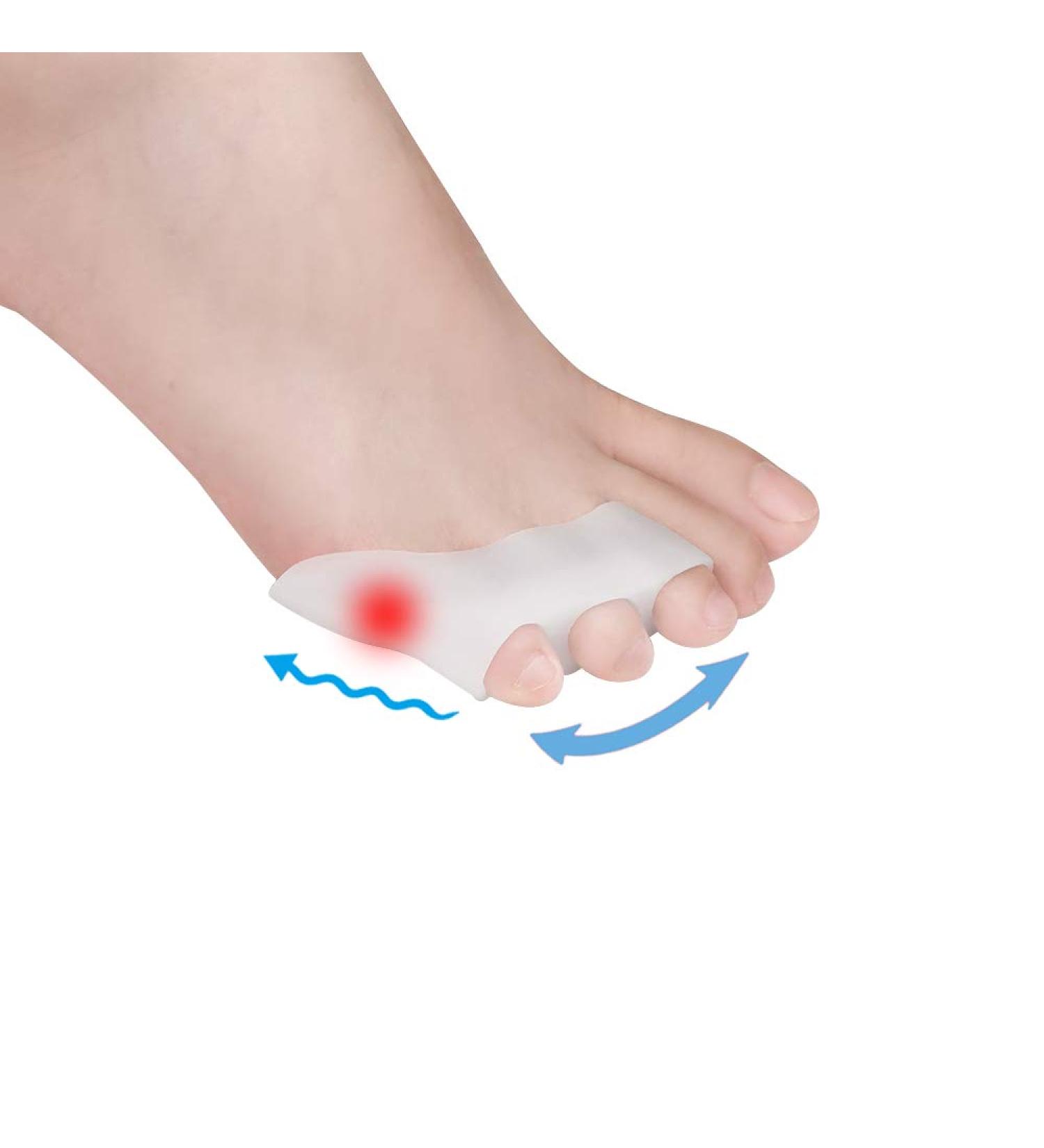 Pinky Toe Separator Tailors Bunion Pads (10PCS) - Gel Protectors Sleeve for Bunions, Overlapping Toes, and Pain Relief - Buy Online on GoSupps.com
