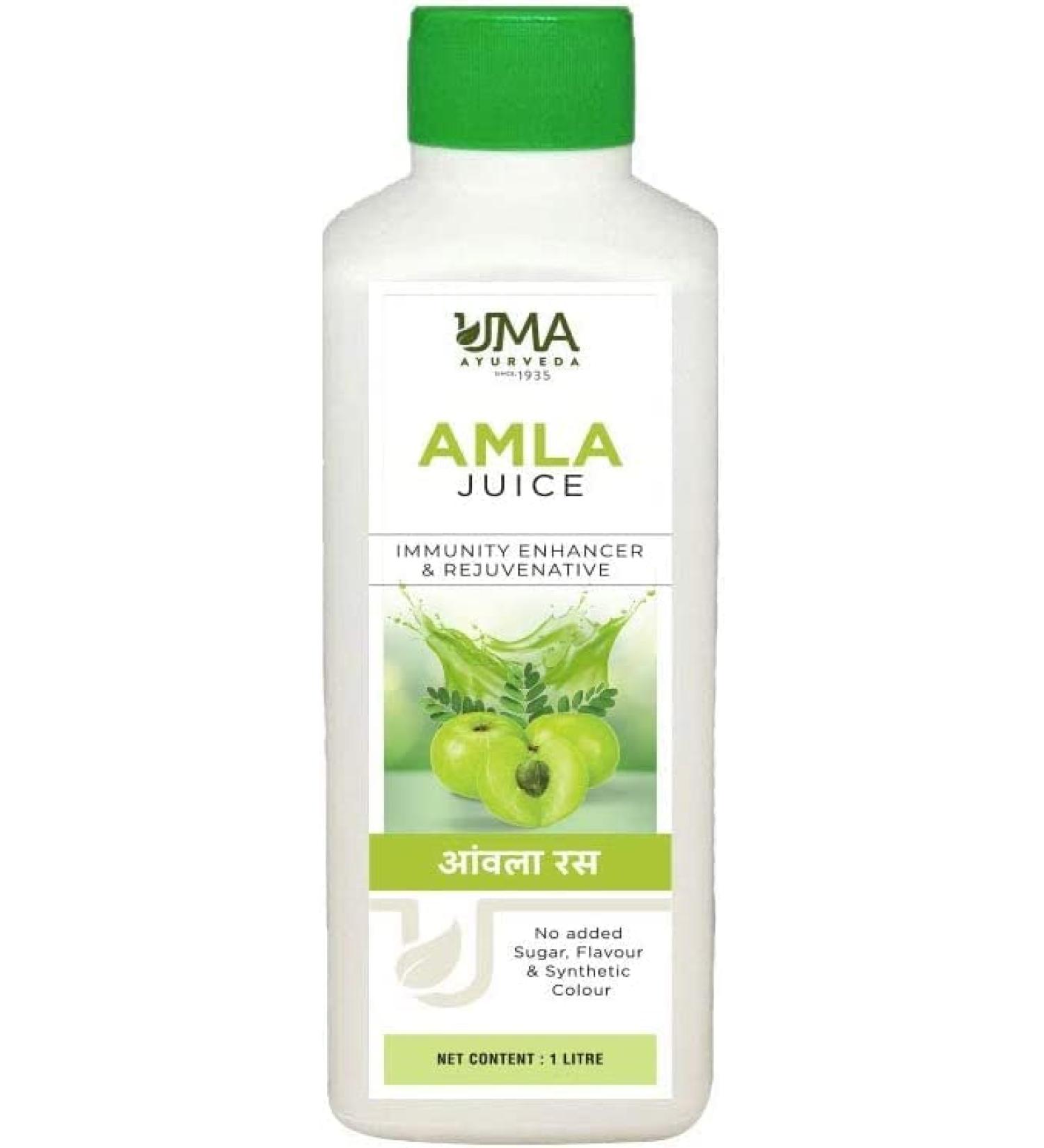  AOZA AOZA UMA AYURVEDA Amla Juice (1 Litre) | Immune Booster Energy Booster Rejuvenator | No Added Sugar Flavour or Synthetic Colour - Buy Online on GoSupps.com