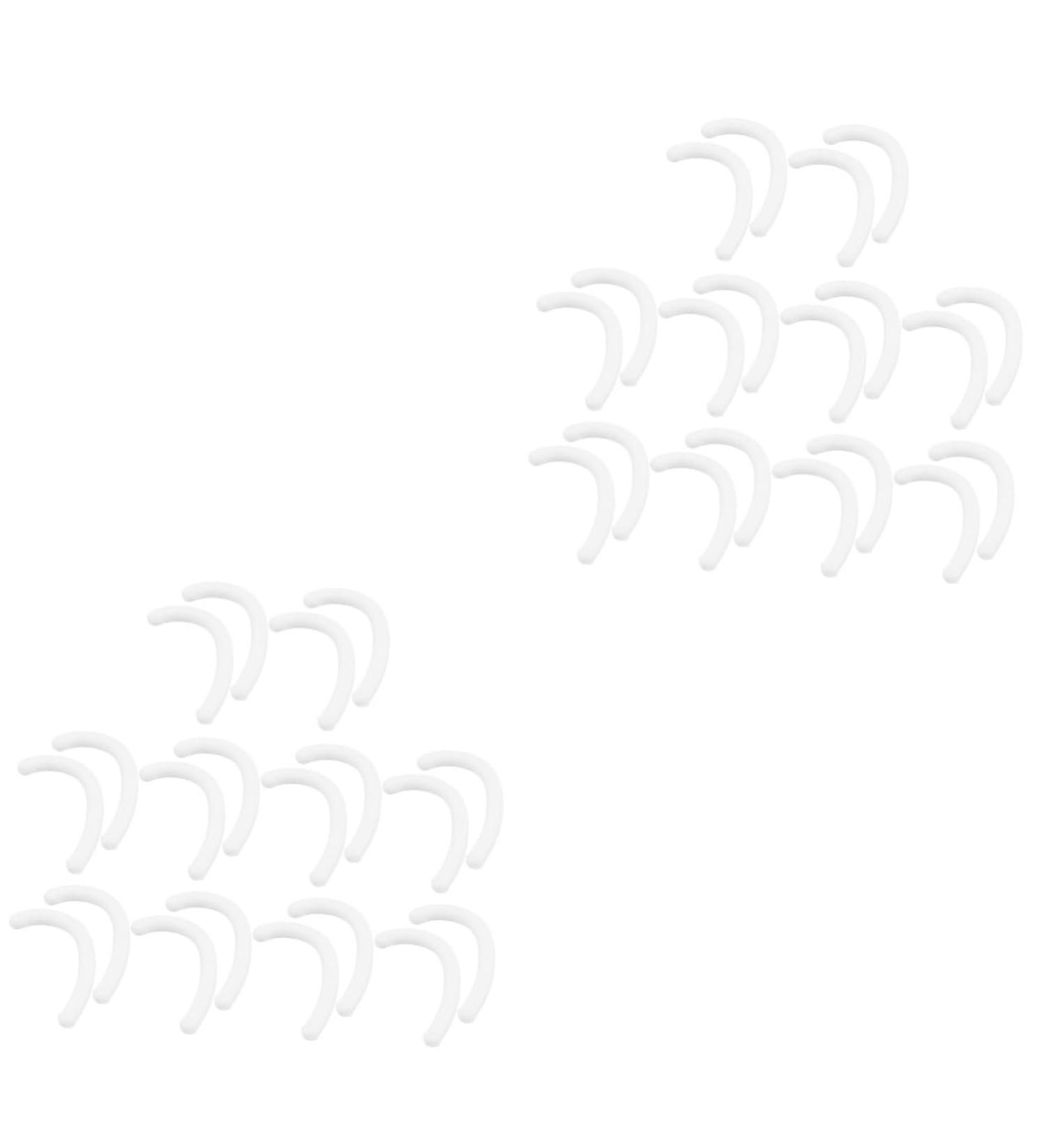 Minkissy 20 Pairs Anti-Snag Ear Hooks | Reusable Silicone Mask Bracket & Tube Holder | White Ear Protectors for Stress Relief - Buy Online on GoSupps.com