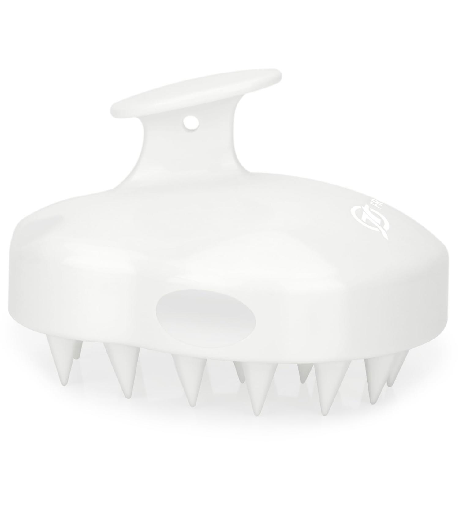 FREATECCH CHRECK Massage Brush - Wet & Dry Shampoo Hair Brush for Peeling Head Massage Silicone Ridge Care Stimulates Hair Growth Dandruff-Free Classic White - Buy Online on GoSupps.com