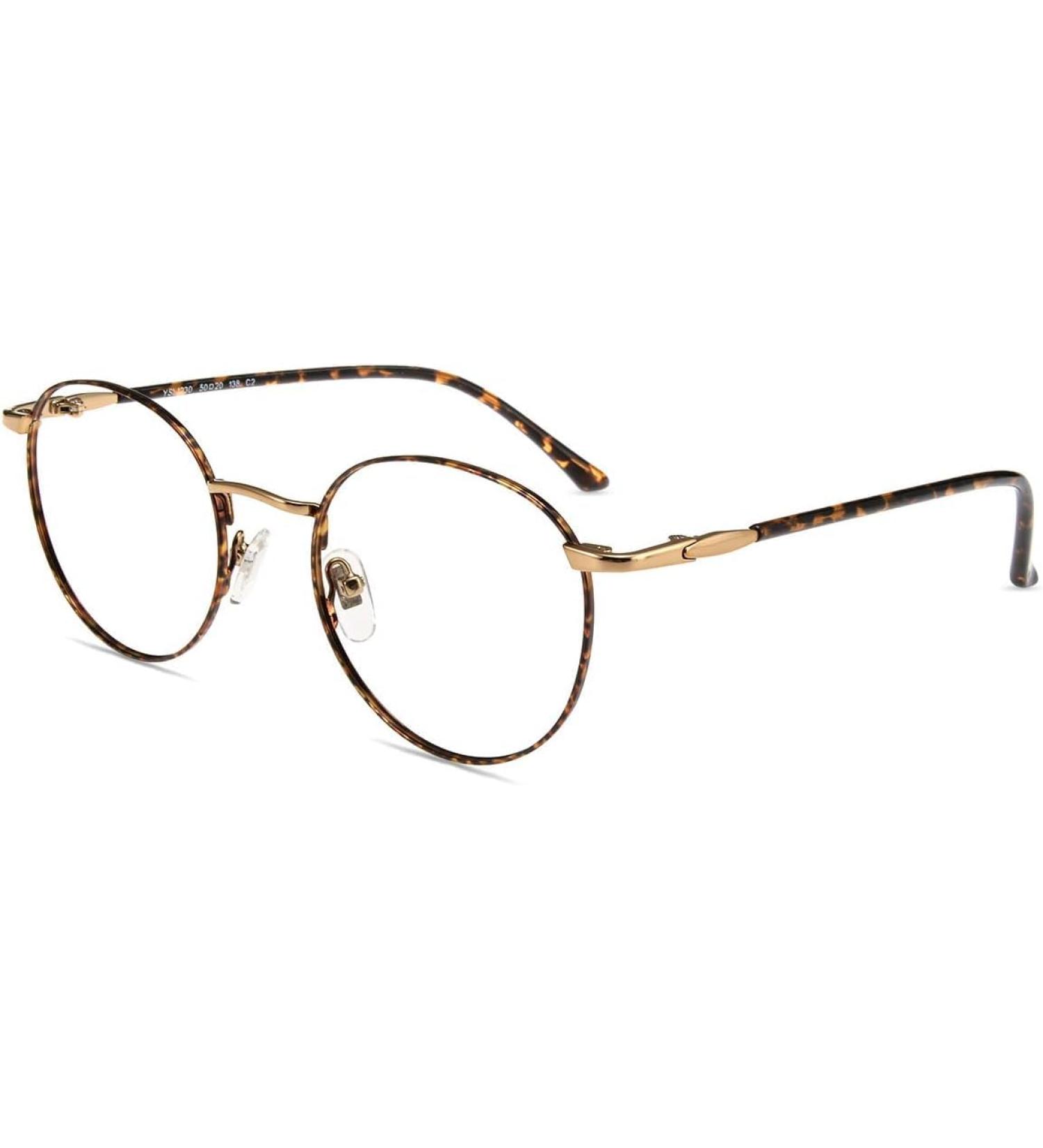 Shop Firmoo Blue Light Blocking Glasses - Anti Eyestrain Round Tortoise Shell Metal Frames for Men & Women - International Shipping Available - Buy Online on GoSupps.com