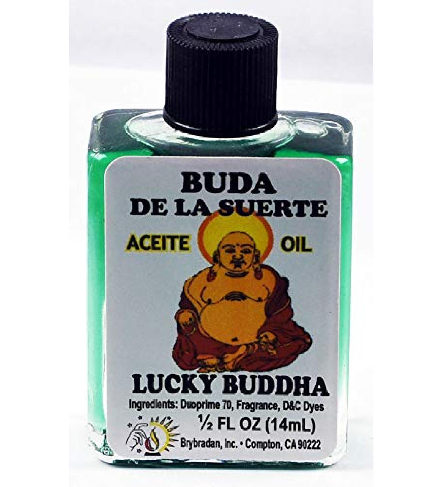 6 Pieces BRYBRADAN Lucky Buddha Oil/Buda DE LA Suerte ACEITE 1/2 FL OZ 14.7ML LUCKY BUDDHA 6
