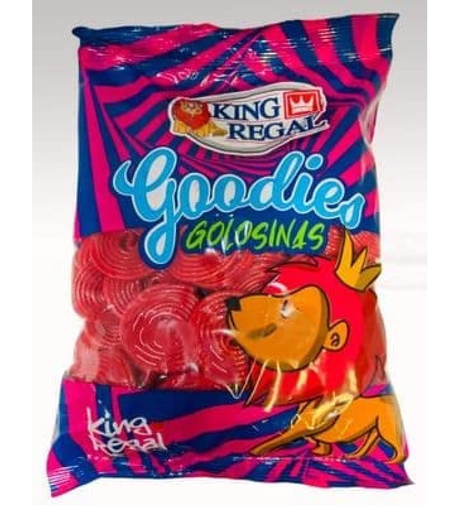 Premium Artisanal Assorted Sweets - Liquorice soft Fruity & Fizzy Bulk Pack by King Regal (Strawberry Wheels 1KG) Strawberry Wheels 1KG - Buy Online on GoSupps.com