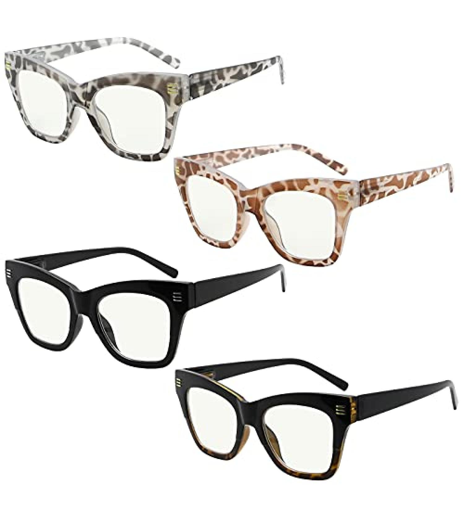 Eyekepper 4-Pack Progressive Multifocus Reading Glasses for Women | Blue Light Blocking No Line Multifocal Readers 1.75 Stylish Mix Colors - Buy Online on GoSupps.com