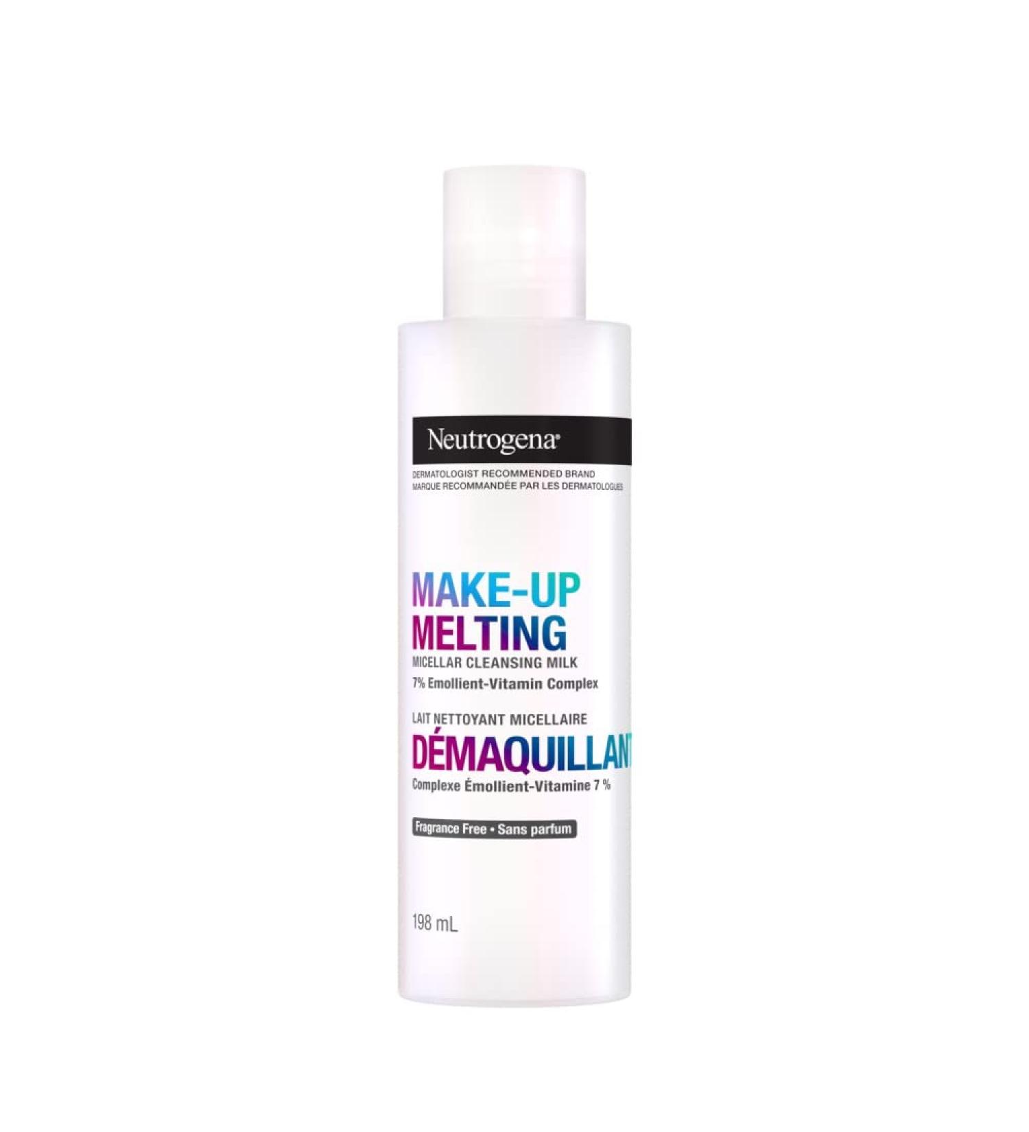 Neutrogena Make-up Melting Micellar Cleansing Milk - Makeup Remover - Vitamins & Emollients - Sensitive Skin - 198 mL clear 198mL Micellar Makeup Remover - Buy Online on GoSupps.com