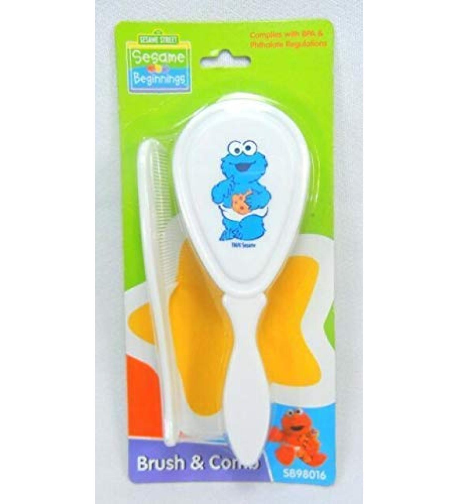 Sesame Street Beginnings Baby Cookie Monster Hair Brush and Comb Set