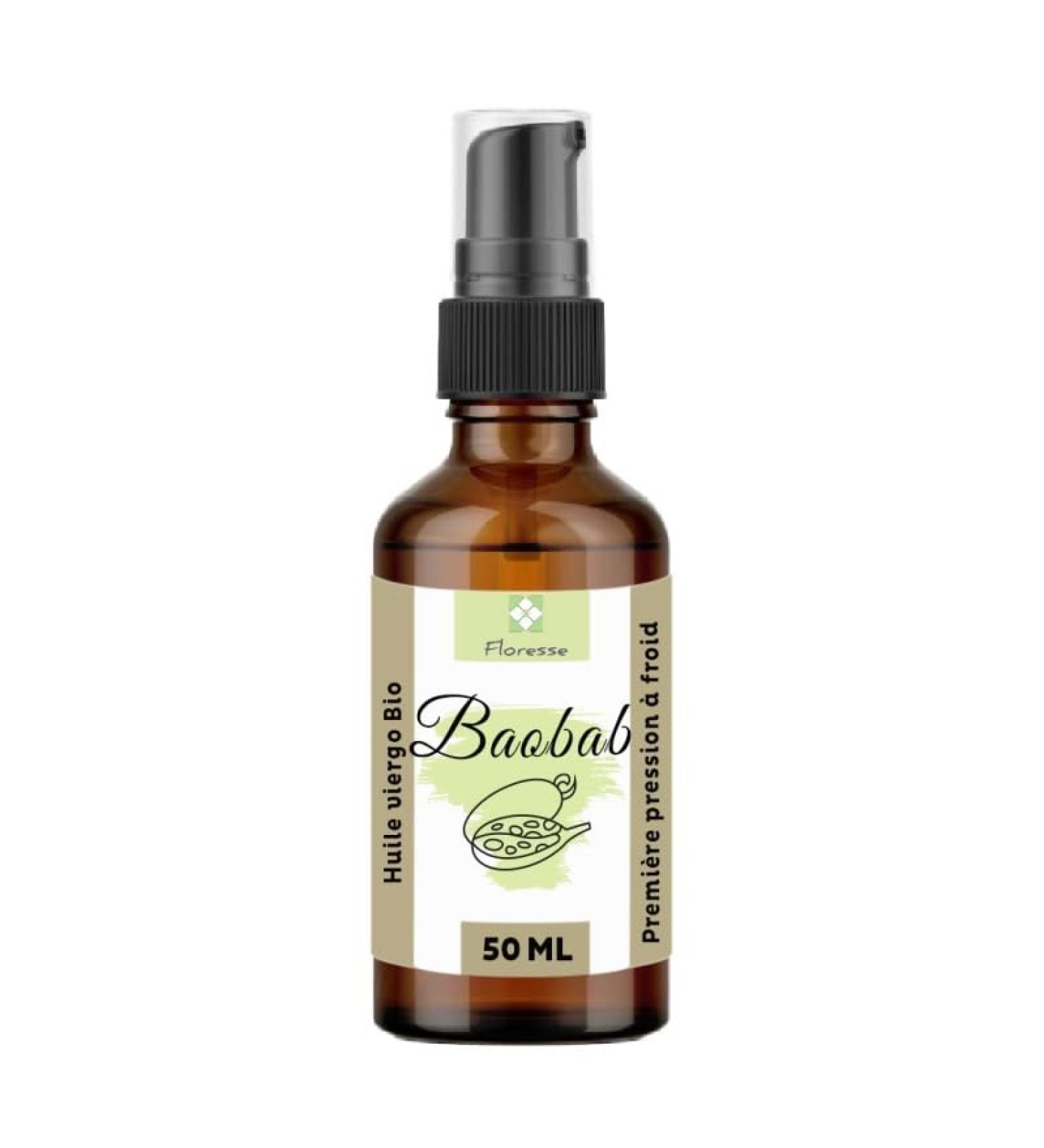 FLORESSE - Vegetable Oil - Organic - 100% pure and natural - 50 ml (50 ML BAOBAB) - Buy Online on GoSupps.com