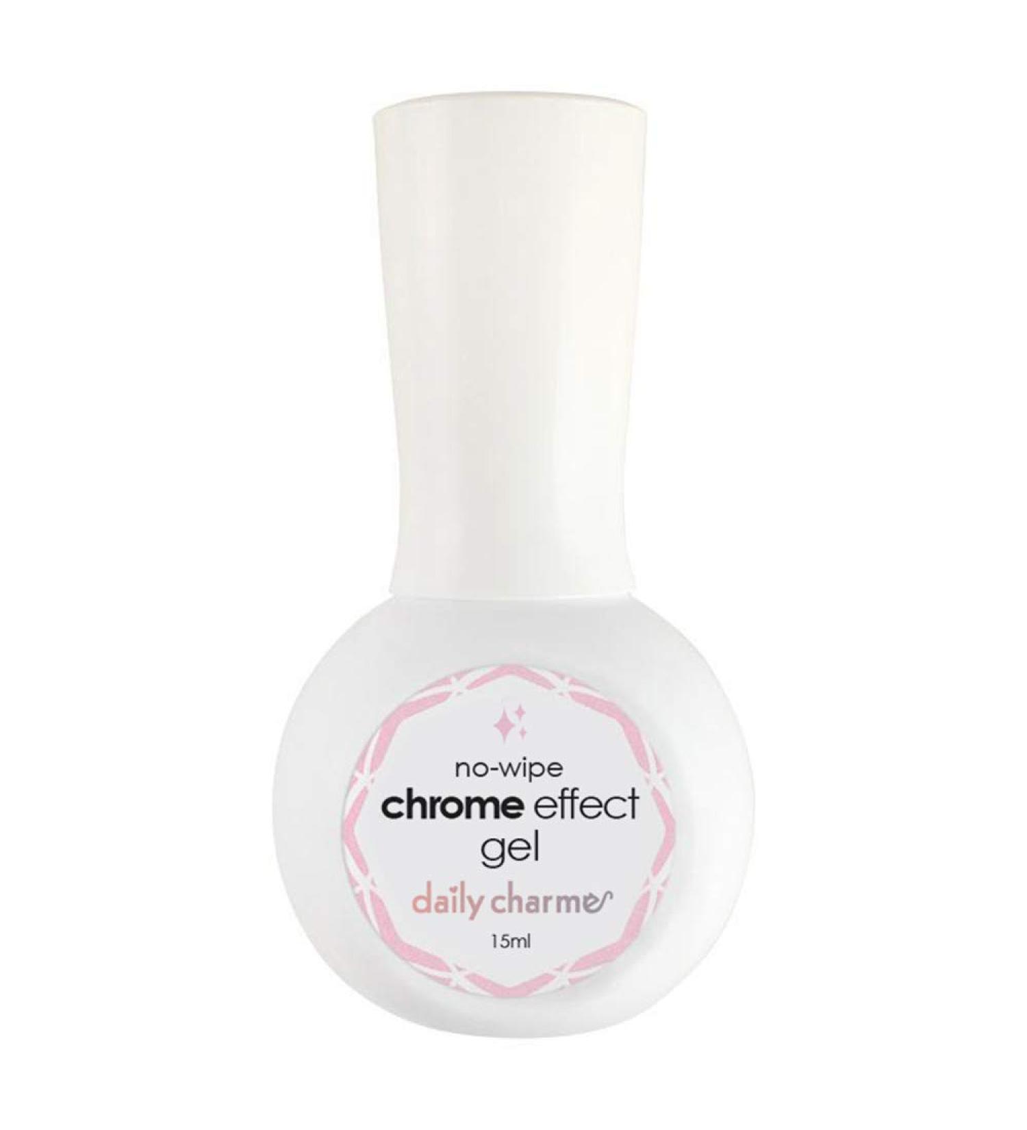 Buy Daily Charme Chrome Effect No-Wipe Top Coat Gel Polish 15ml | High Gloss Long Lasting Smooth Mirror Finish for DIY & Salon Nail Art - Buy Online on GoSupps.com