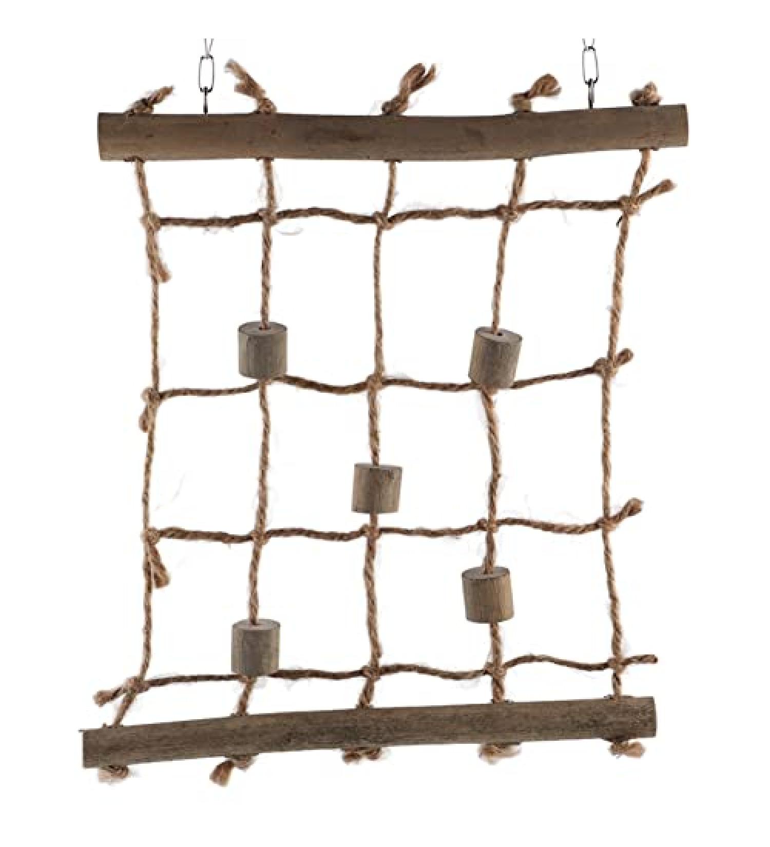 Bird Climbing Net Hemp Rope Bird Climbing Ladder Hanging Cage Chew Toy Play Gym Hanging Swing Net for Parrots Budgies Parakeets Cockatiels Conures Macaws Lovebirds Finches - Buy Online on GoSupps.com