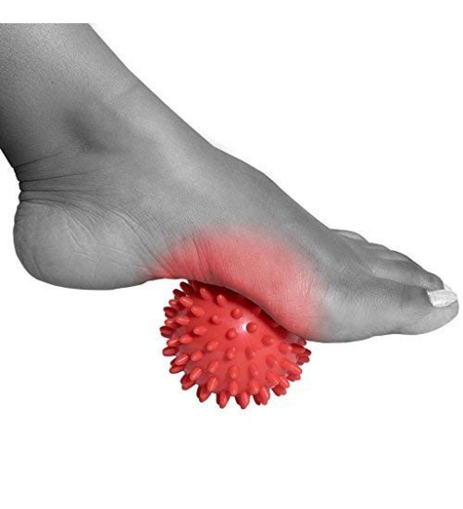 Spiky Massage Ball for Deep Tissue Therapy - Foot Massager for Plantar Fasciitis - Compact Muscle Roller for Body Massage - Buy Online on GoSupps.com