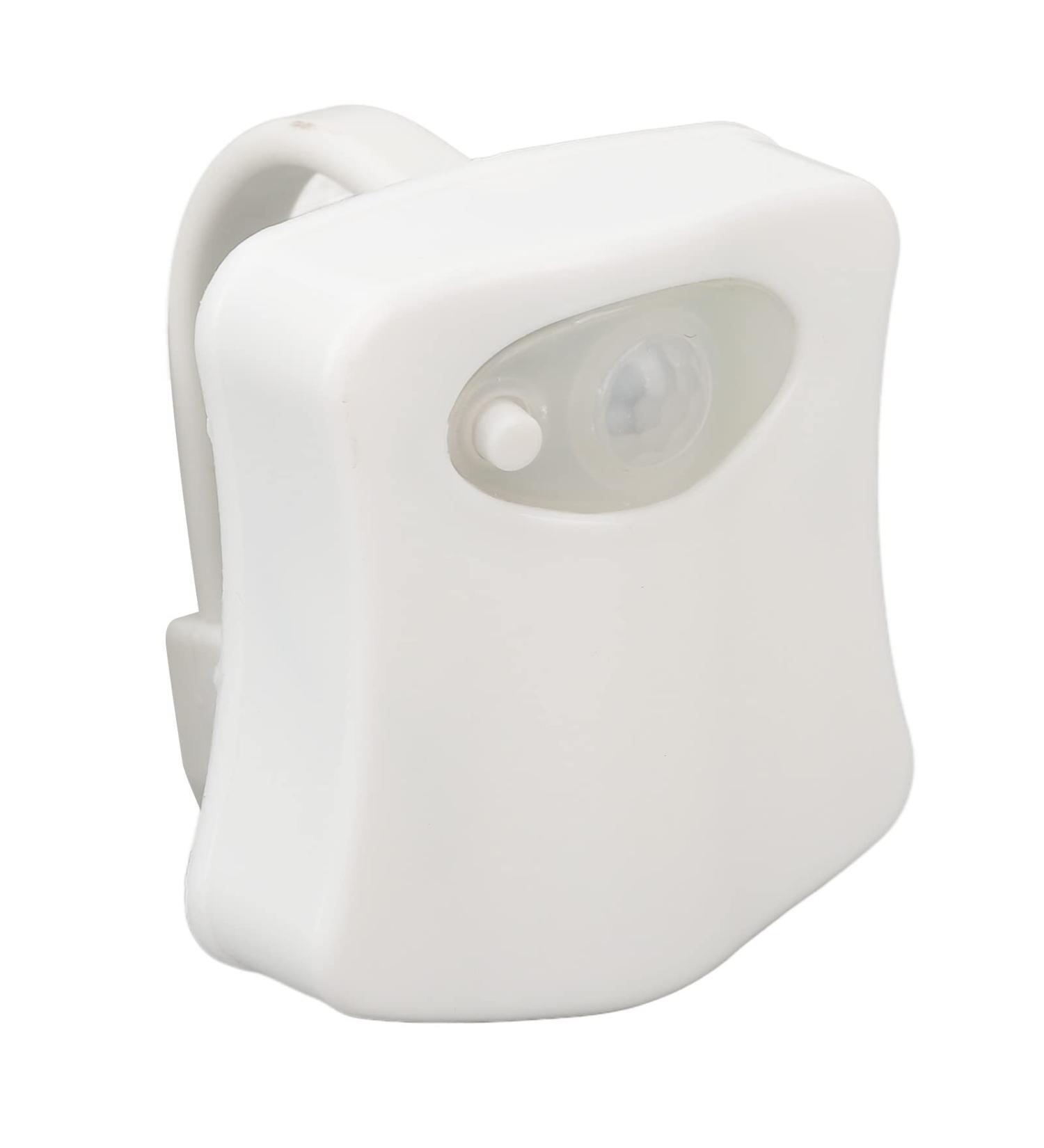 Motion Sensor Toilet Night Lamp with Visual Positioning System 8 Colors LED Light Safe to Use ABS Material Ideal for Bathroom - Buy Online on GoSupps.com