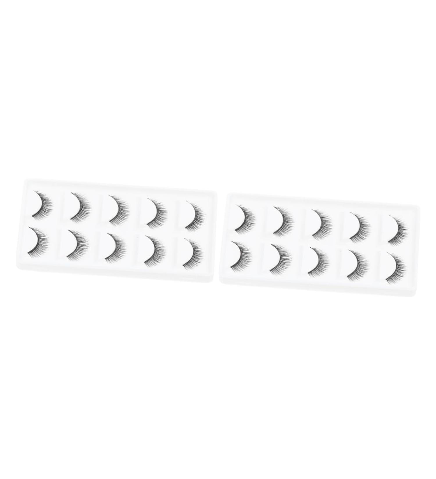 minkissy 10 Pairs Short False Eyelashes Reusable Eyelashes Reusable Lashes Reusable False Eyelashes Thin and Long False Eyelashes Lashes Reusable Manmade Eyelashes Wispy Eyelashes Slim - Buy Online on GoSupps.com