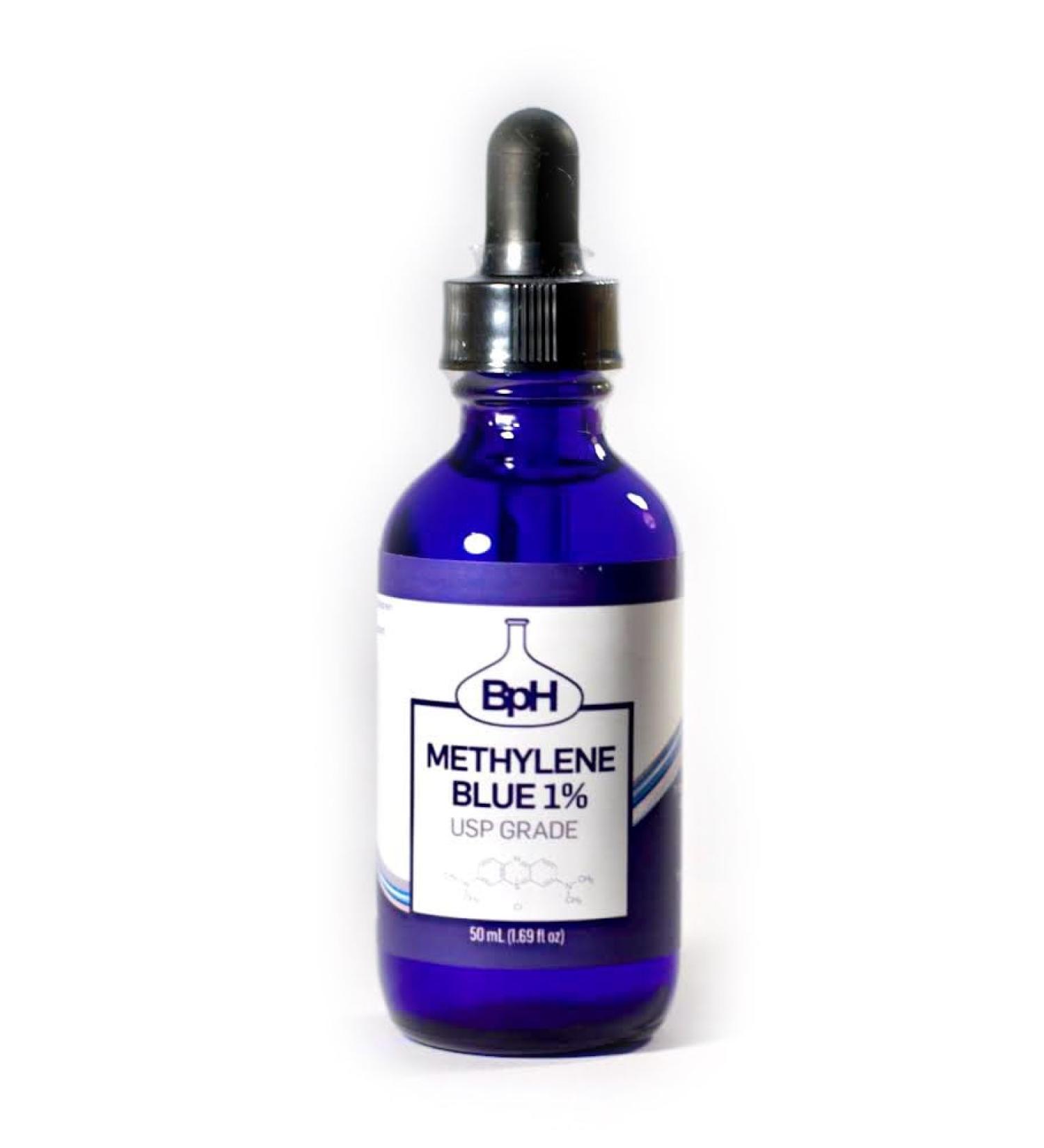 Methylene Blue USP Grade 1% Solution - 50 mL Blue Glass Dropper Bottle - Buy Online on GoSupps.com