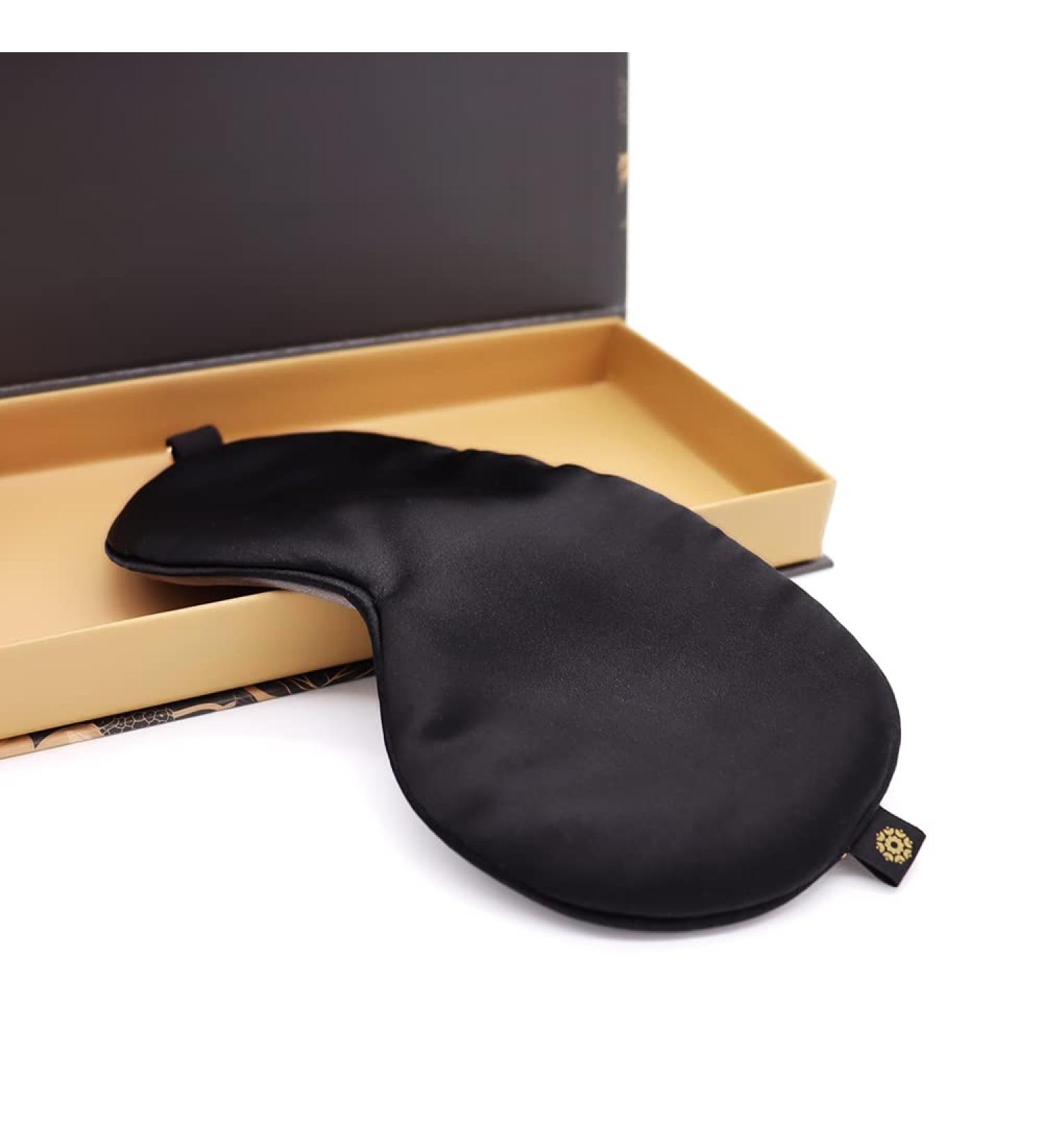 Silk Eye Mask for Sleeping - Premium 25 Momme Mulberry Silk (Midnight) - Buy Online on GoSupps.com