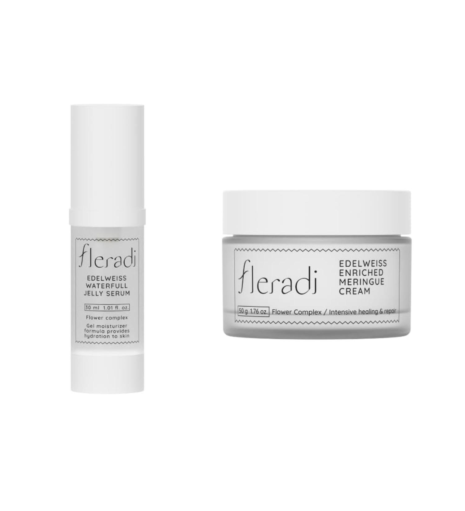 Fleradi Edelweiss Skincare Bundle(Serum + Cream) - Buy Online on GoSupps.com