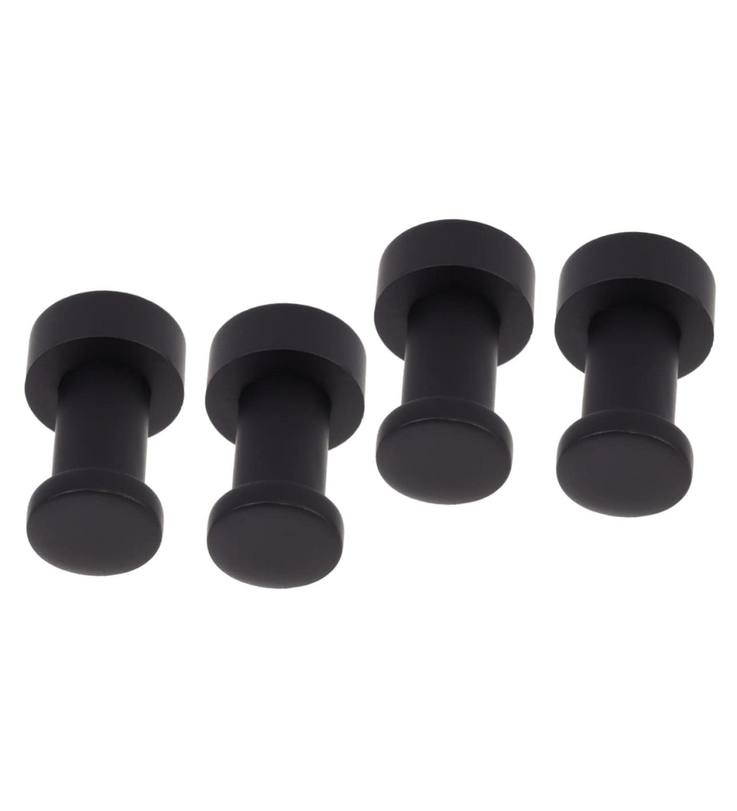 FELTECHELECTR 4 Pcs Bathroom Towel Hook Towel Hooks for Wall Bathroom Hooks Coat Hooks Hat Hanger Door Brass Black - Buy Online on GoSupps.com