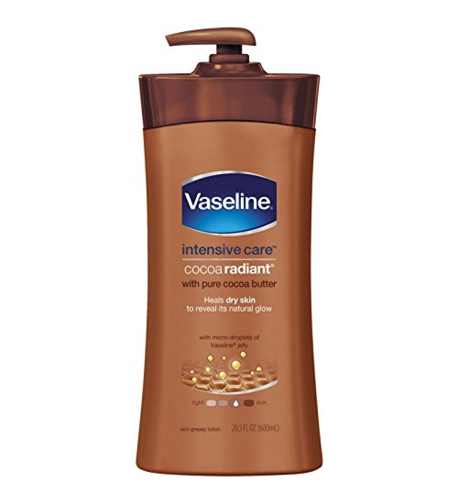 Vaseline Intensive Care Lotion Cocoa Radiant 20.3 Ounce Pump (600ml) (2 Pack) Cocoa 20 Ounce (Pack of 2)