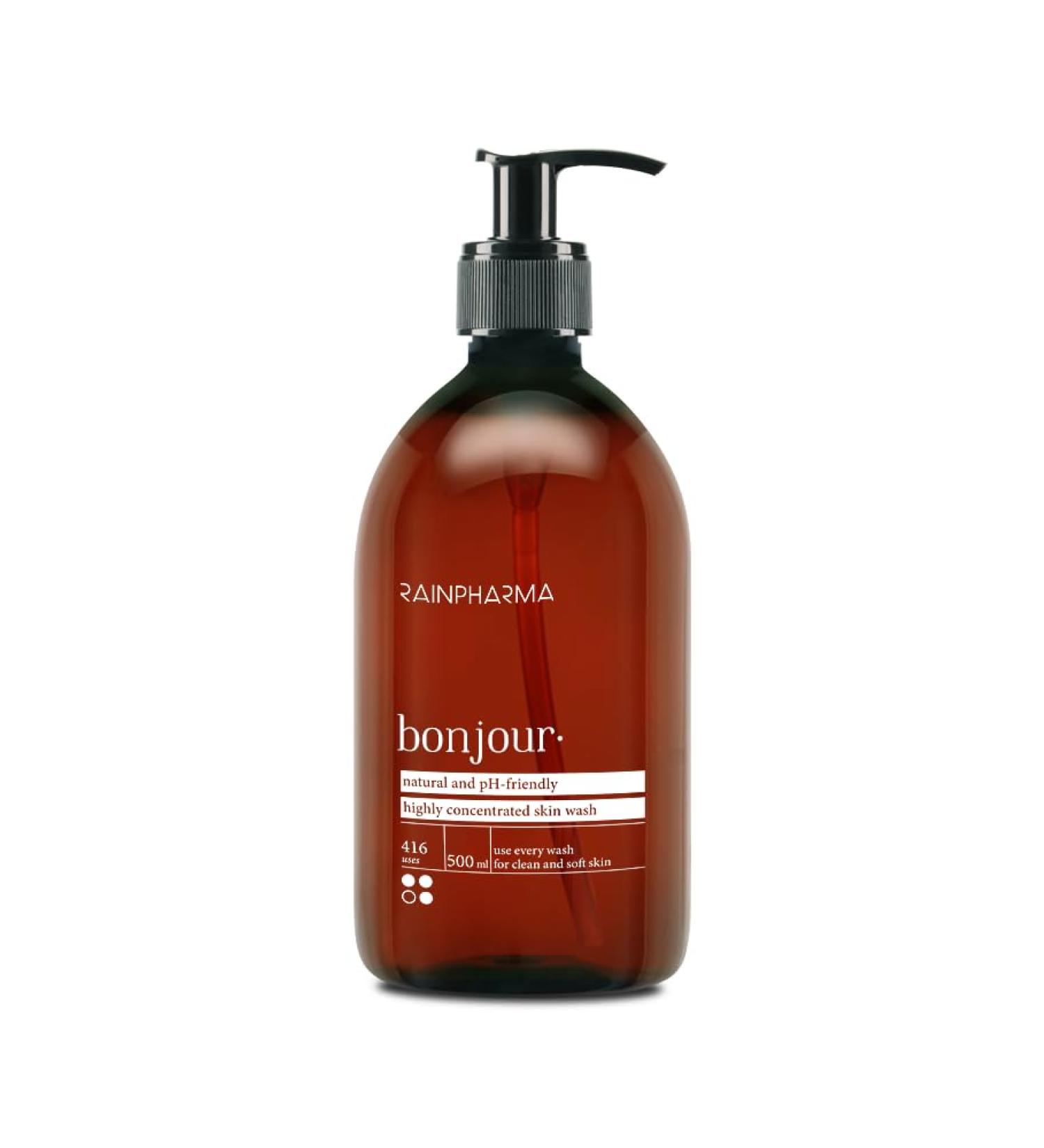 RainPharma Skin Wash Bonjour 1000 ml Skin care Shower gel 1 Pump per Wash Good for 1 Year - Buy Online on GoSupps.com