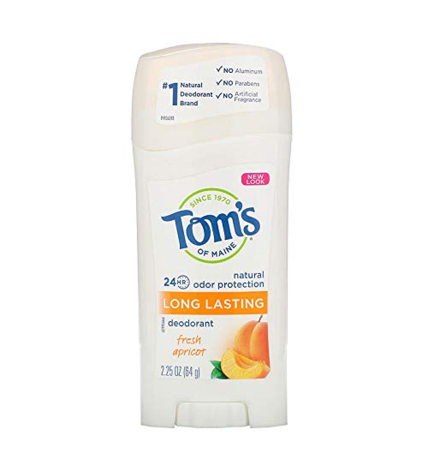 Tom's of Maine Natural Long Lasting Deodorant Aluminum-Free Fresh Apricot 2.25 oz (64 g)