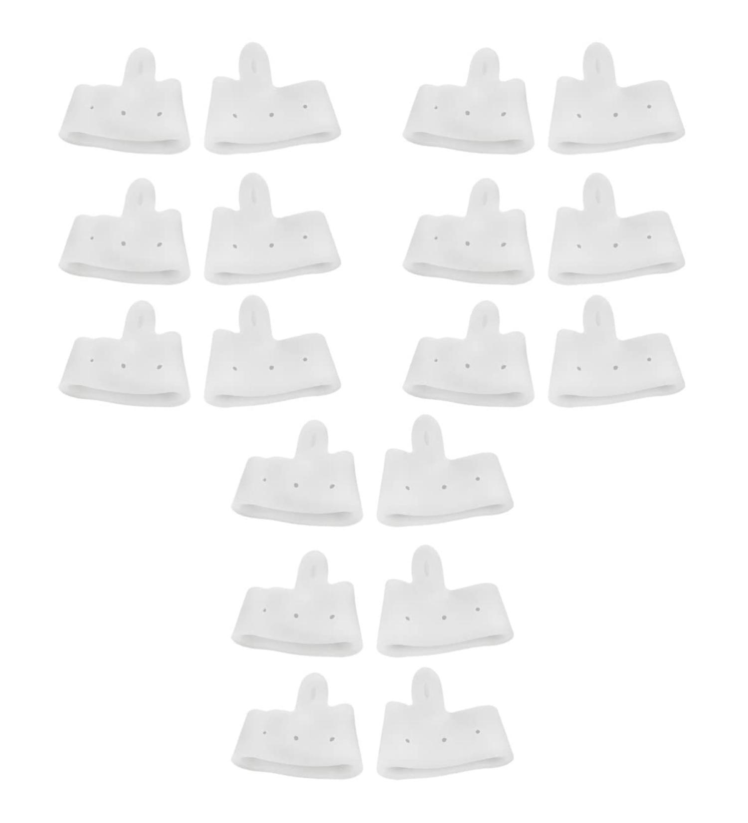 Silicone Toe Caps Set - Corn Relief, Blister Prevention, Metatarsal Guards - 3 Pairs (White) - Buy Online on GoSupps.com