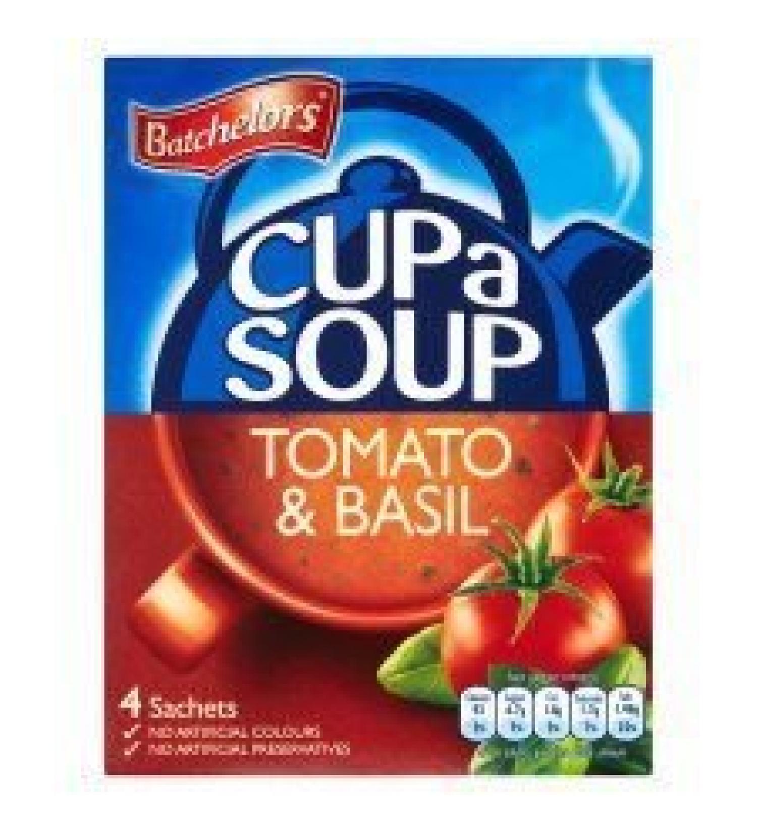 Batchelors Cup A Soup Tomato And Basil Soup 4S 108G