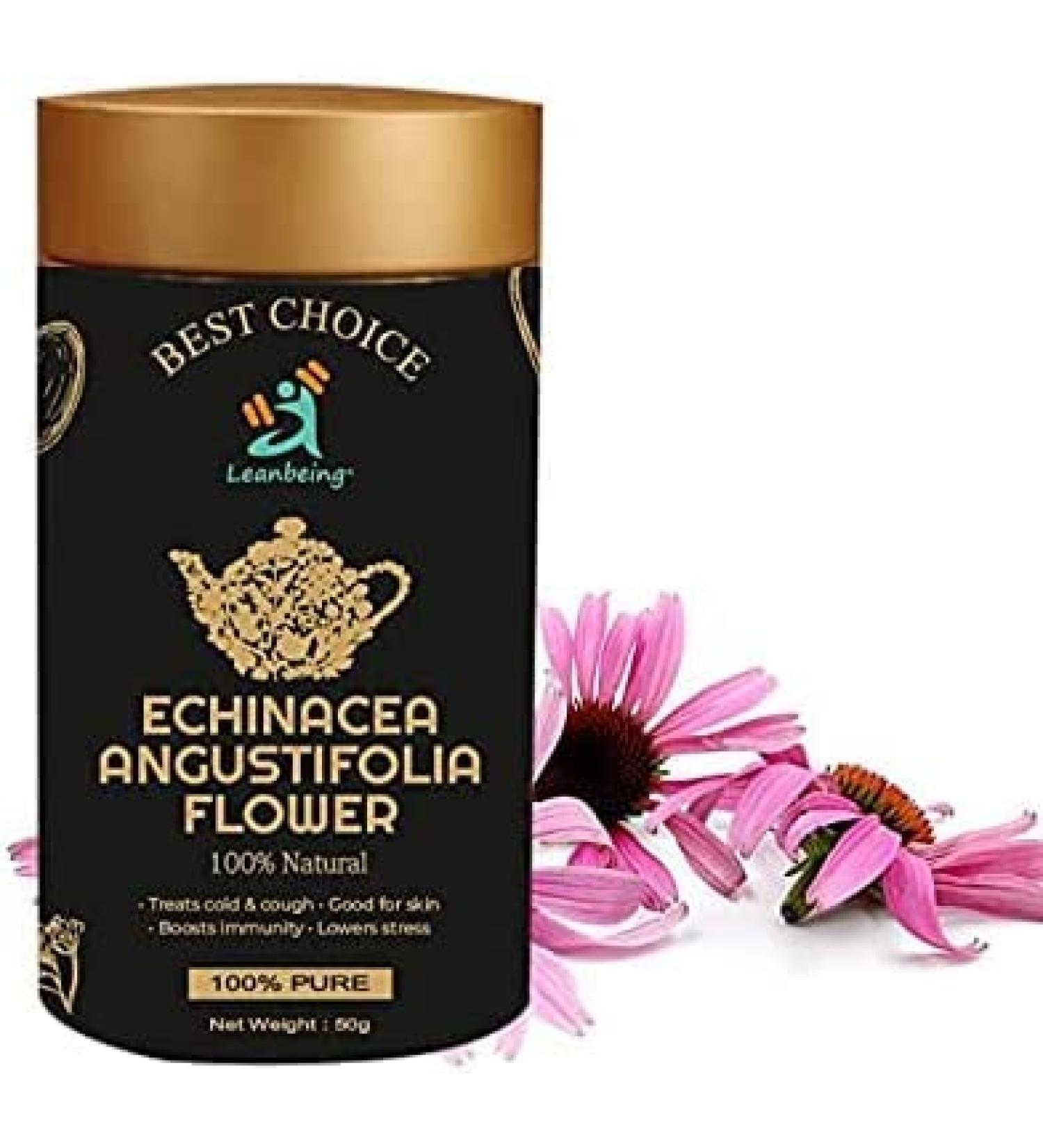 ORGANIZE Leanbeing Organic Echinacea angustpholia Tea Flower 50g Of course spice Further the immunity Good for the skin - Buy Online on GoSupps.com