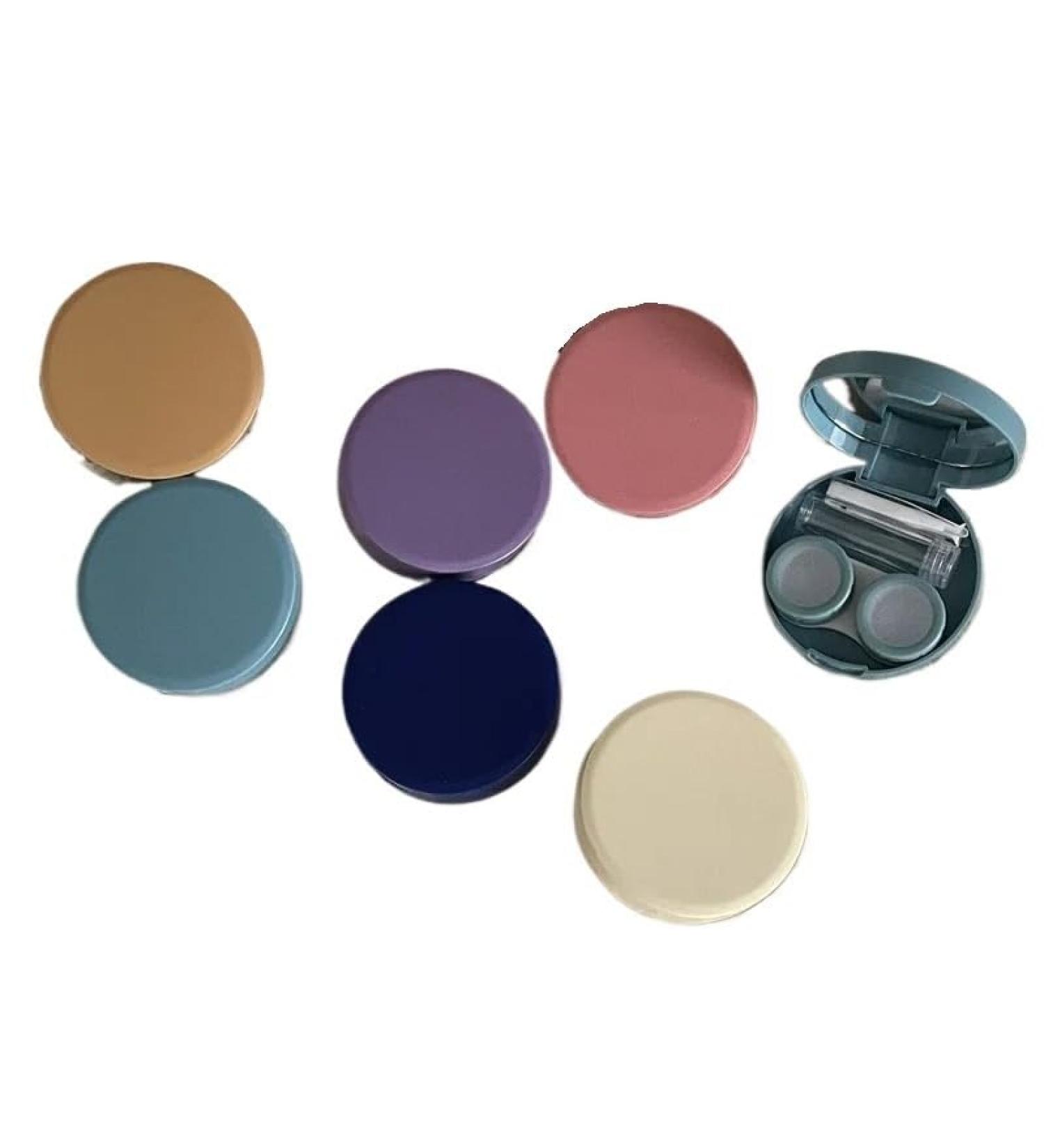 Portable Kchycv Round Contact Lens Container for Women - Travel Set in Coffee Color | Easy & Convenient Lens Storage - Buy Online on GoSupps.com