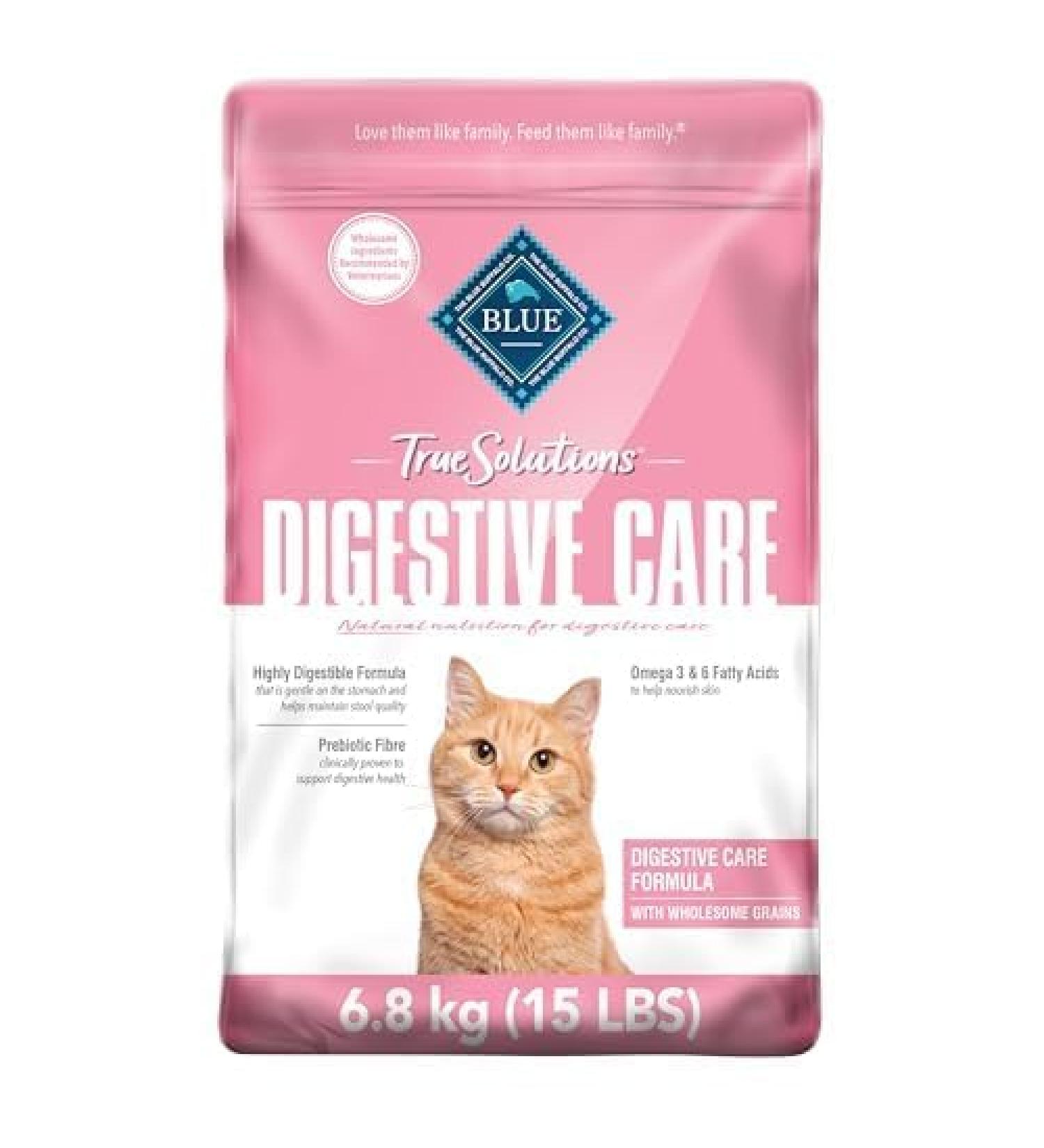Blue Buffalo True Solutions Natural Adult Dry Cat Food Digestive Care Chicken 6.8kg bag Digestive Care Dry Cat Food - Lg Bag - Buy Online on GoSupps.com