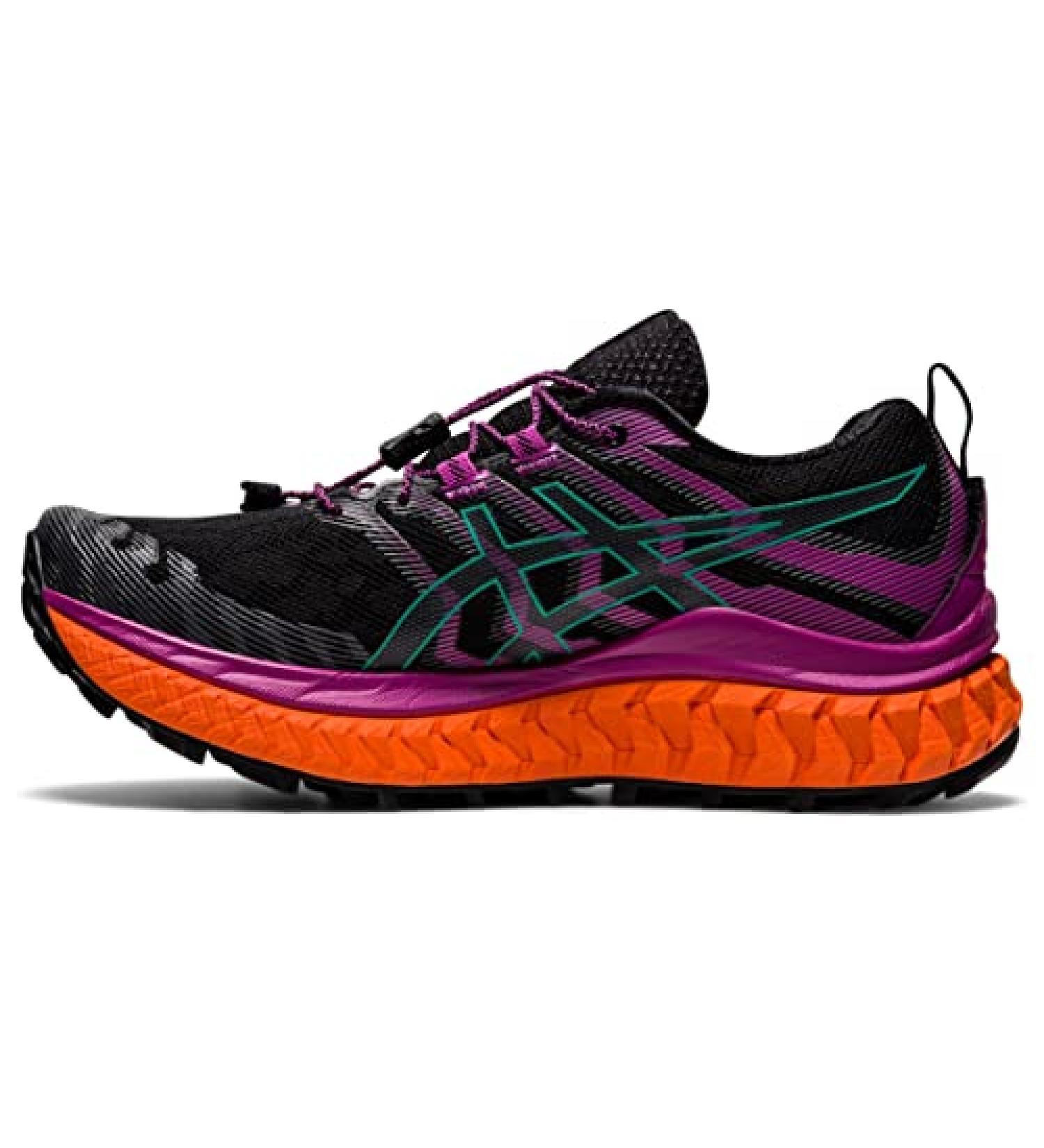 ASICS Women's Trabuco Max Running Shoes 6.5 - Black/Digital Grape - Buy Online on GoSupps.com