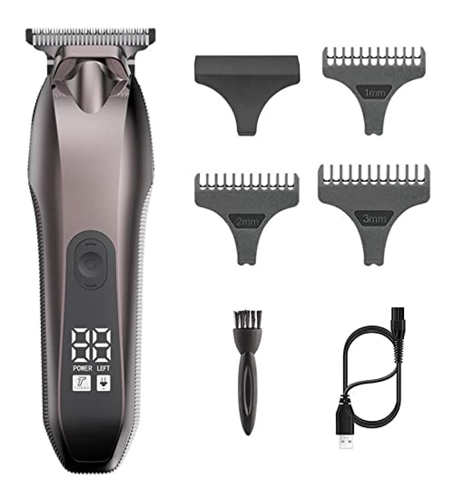 Professional Hair Clippers for Men | Rechargeable Electric Trimmer with LED Screen | Washable & Powerful Steel Cutter Head (Brown - Buy Online on GoSupps.com