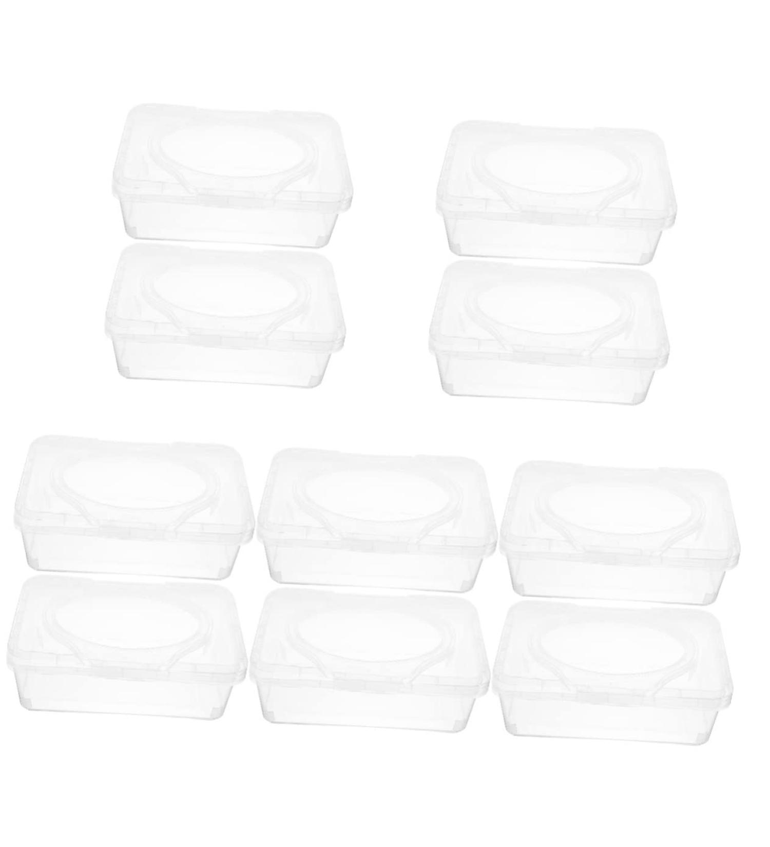 HOEMENT 10 Pack Baby Towel Keeper Case Travel Wiper Bag Dispenser for Wet Wipes & Diapers - Transparent PP Holder - 19.5x12.5x7.5cm - Buy Online on GoSupps.com