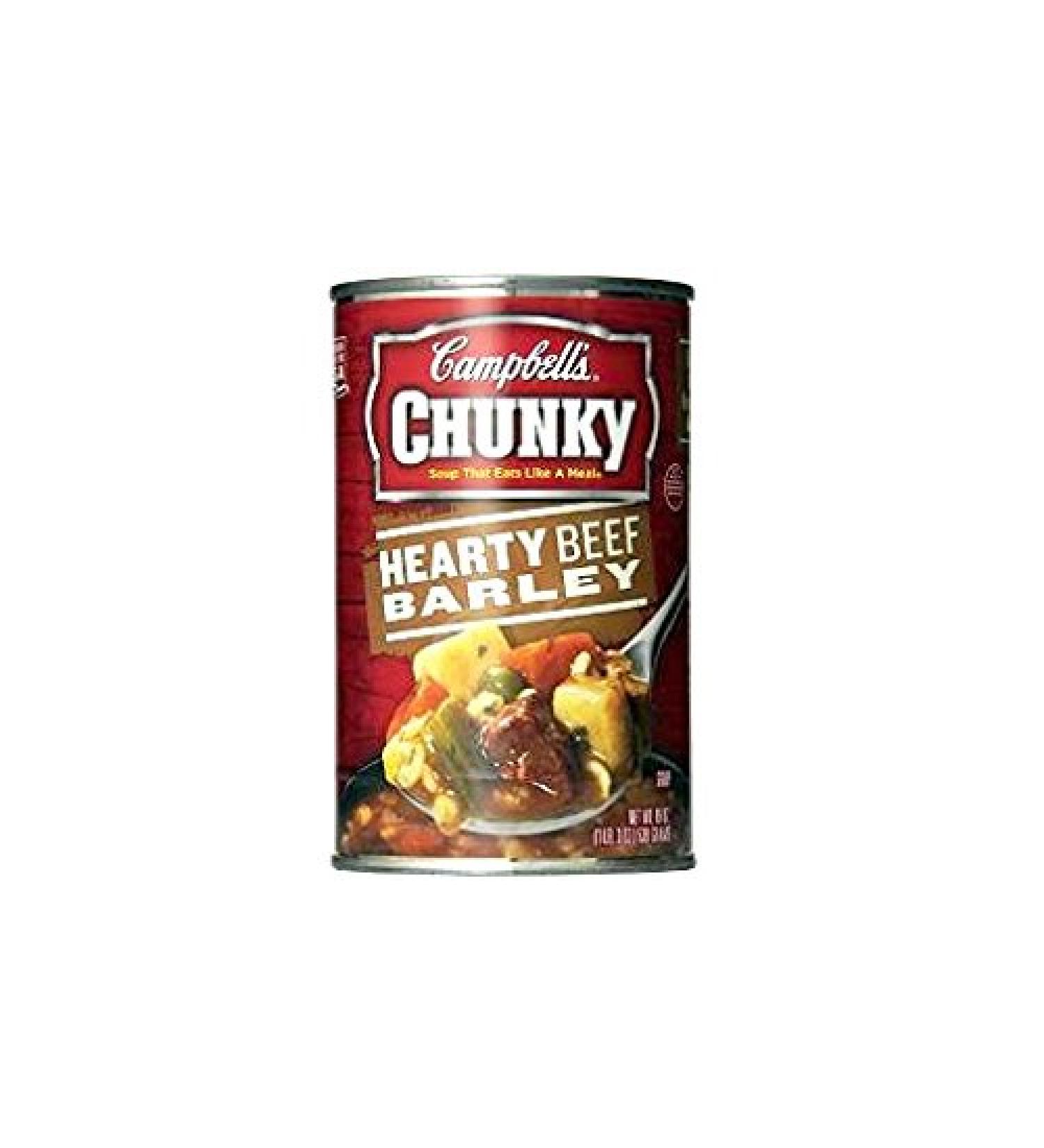 Campbell's Chunky Hearty Beef Barley (Pack of 6) 18.8 oz Cans