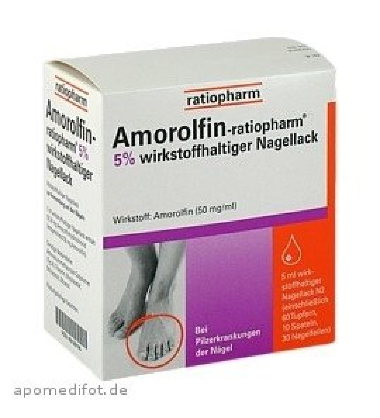 AMOROLFIN ratiopharm 5% active ingredient nail polish 5ml