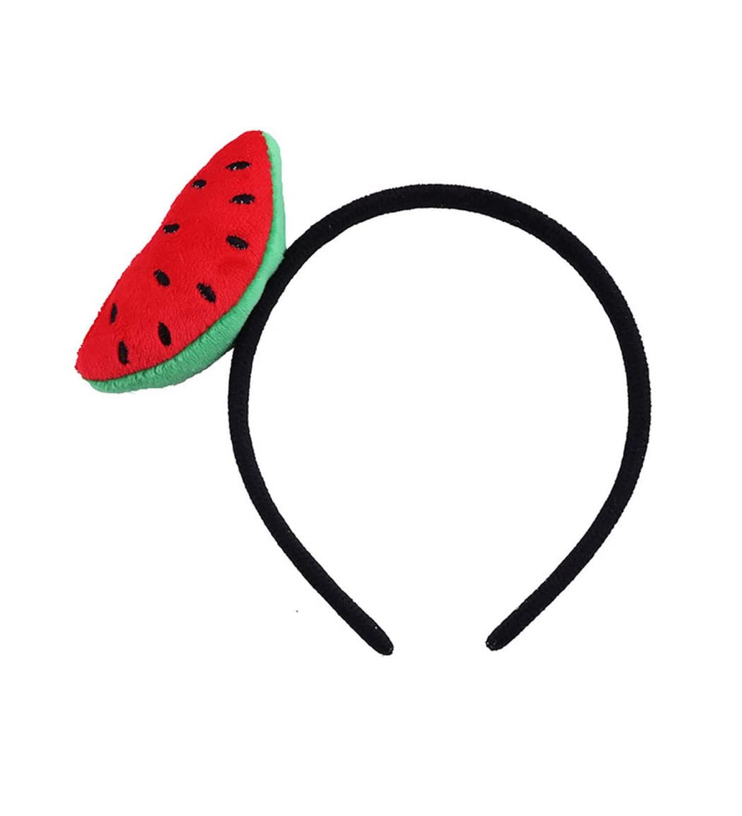 Shes Shining Red Watermelon Headband for Women - Fun Fruit Hair Accessory & Black Headdress - Buy Online on GoSupps.com