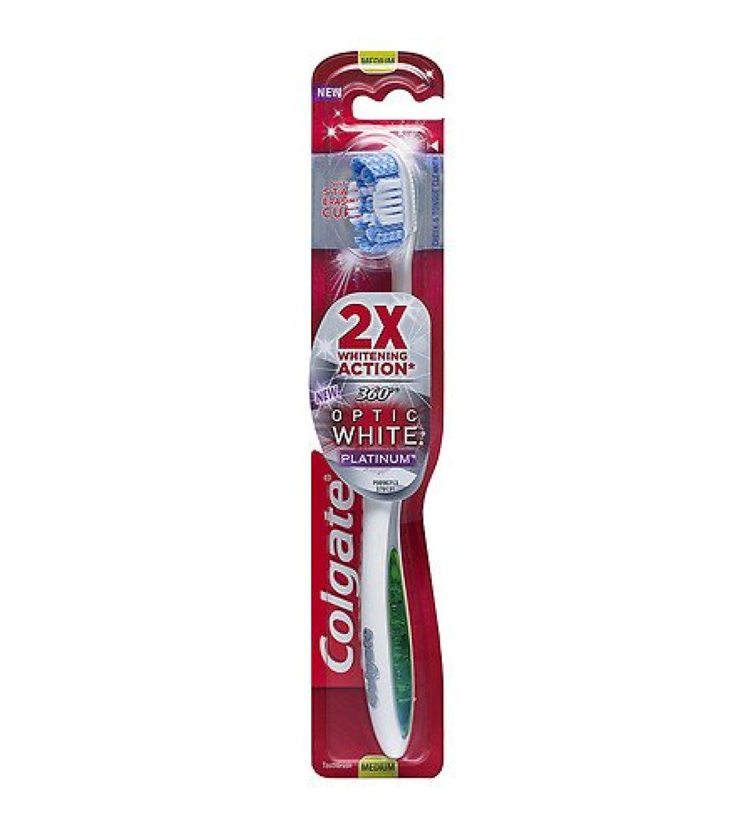 Colgate 360 Optic White Platinum Toothbrush Medium (10 Pack)