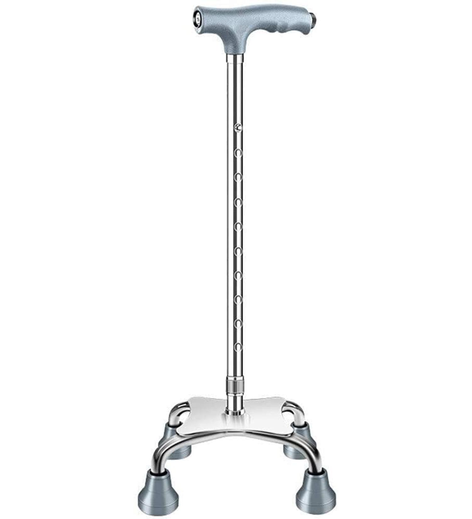 Canes Aluminum Alloy Walking Stick Lightweight Four-Legged Anti-Slip Elderly Walker Height Adjustable Cane with LED Lights for Women Man Outdoor Travel Walking Crutches Journey - Buy Online on GoSupps.com