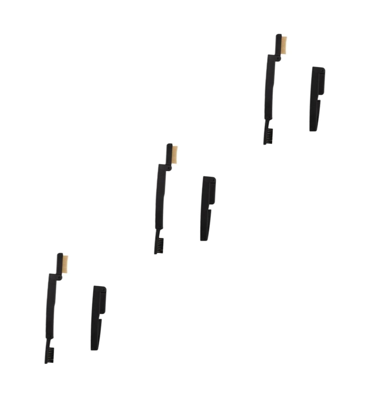 Ipetboom Double Side Eyebrow Brush Set - 3pcs Makeup Tools for Mascara & Eyelash Curling Black | Perfect for Eyebrow Filling & Styling - Buy Online on GoSupps.com